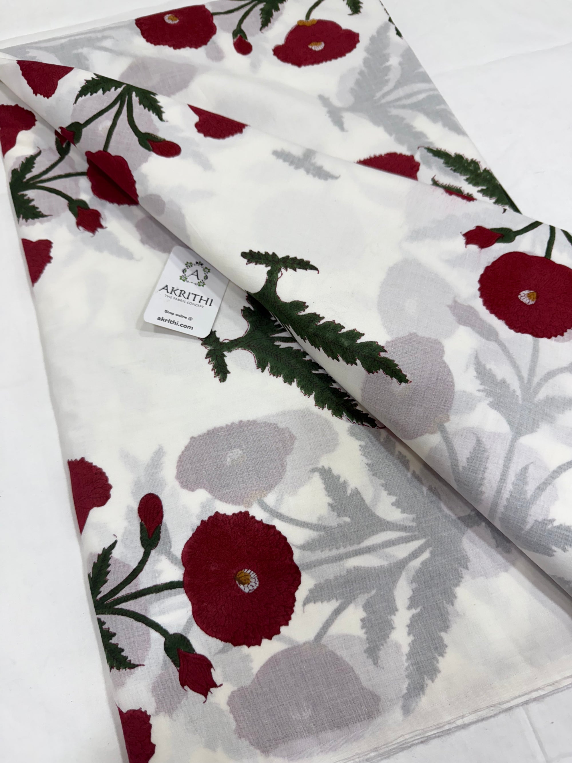 Hand block pure Mul cotton fabric