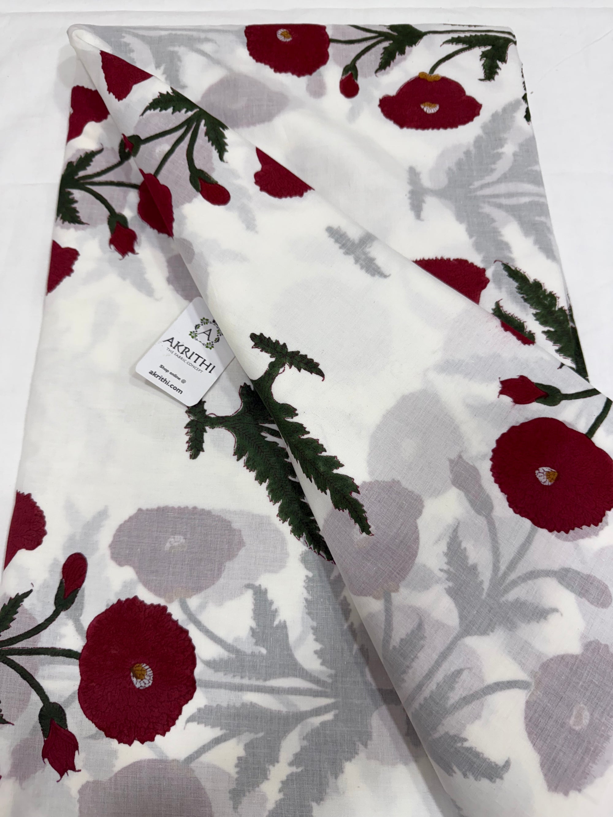 Hand block pure Mul cotton fabric