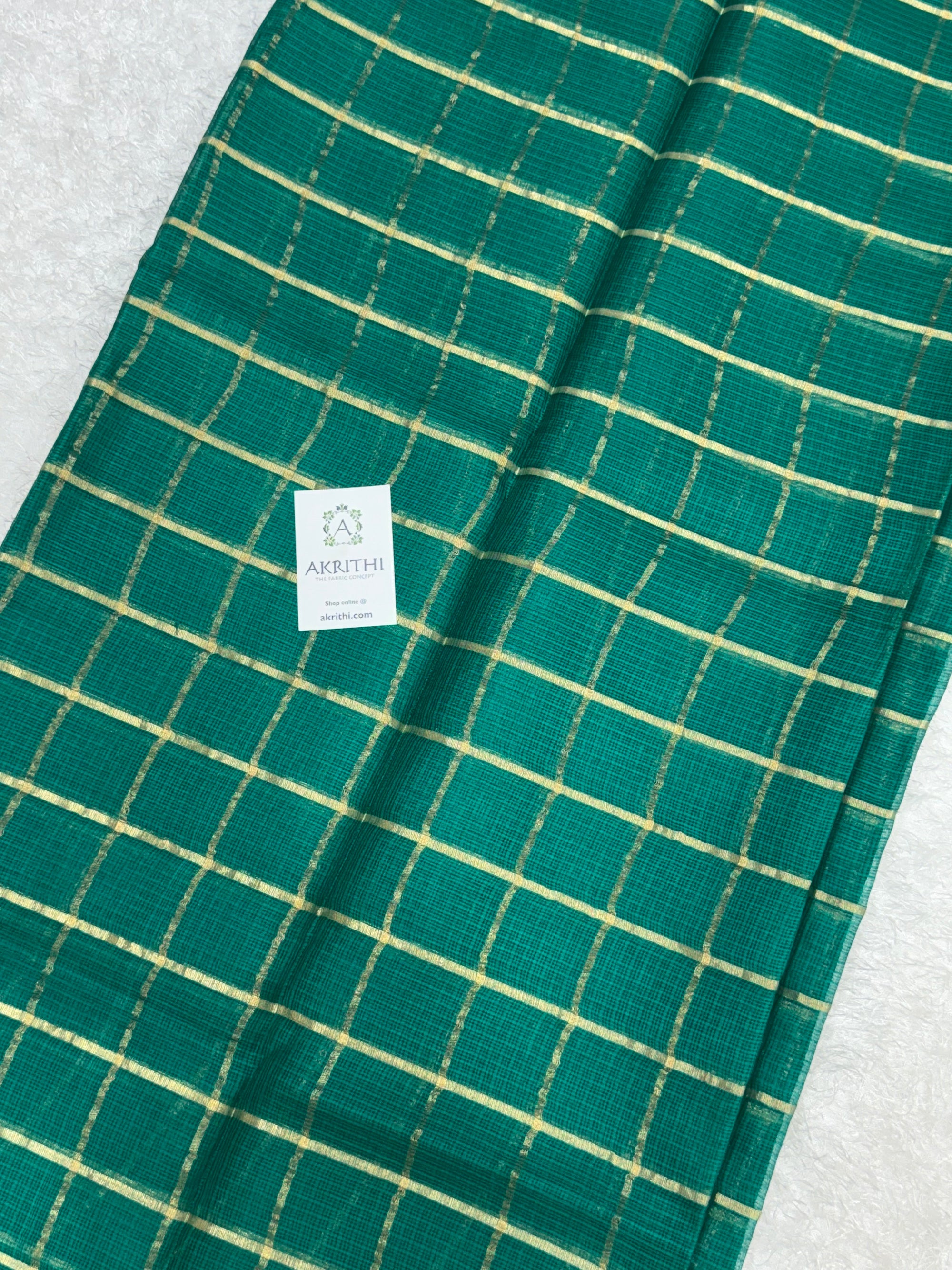 Pure kota silk saree with zari checks