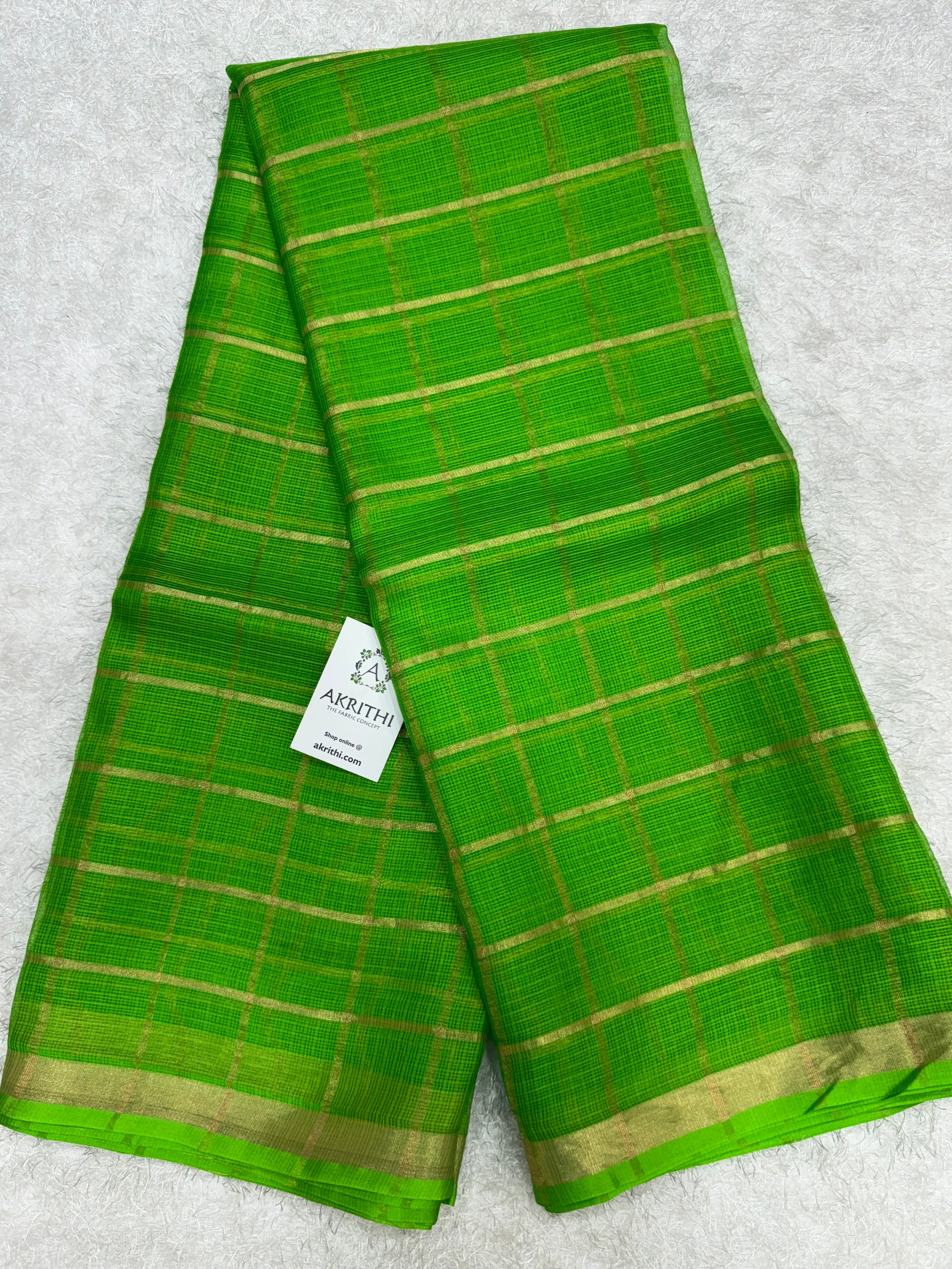 Pure kota silk saree with zari checks