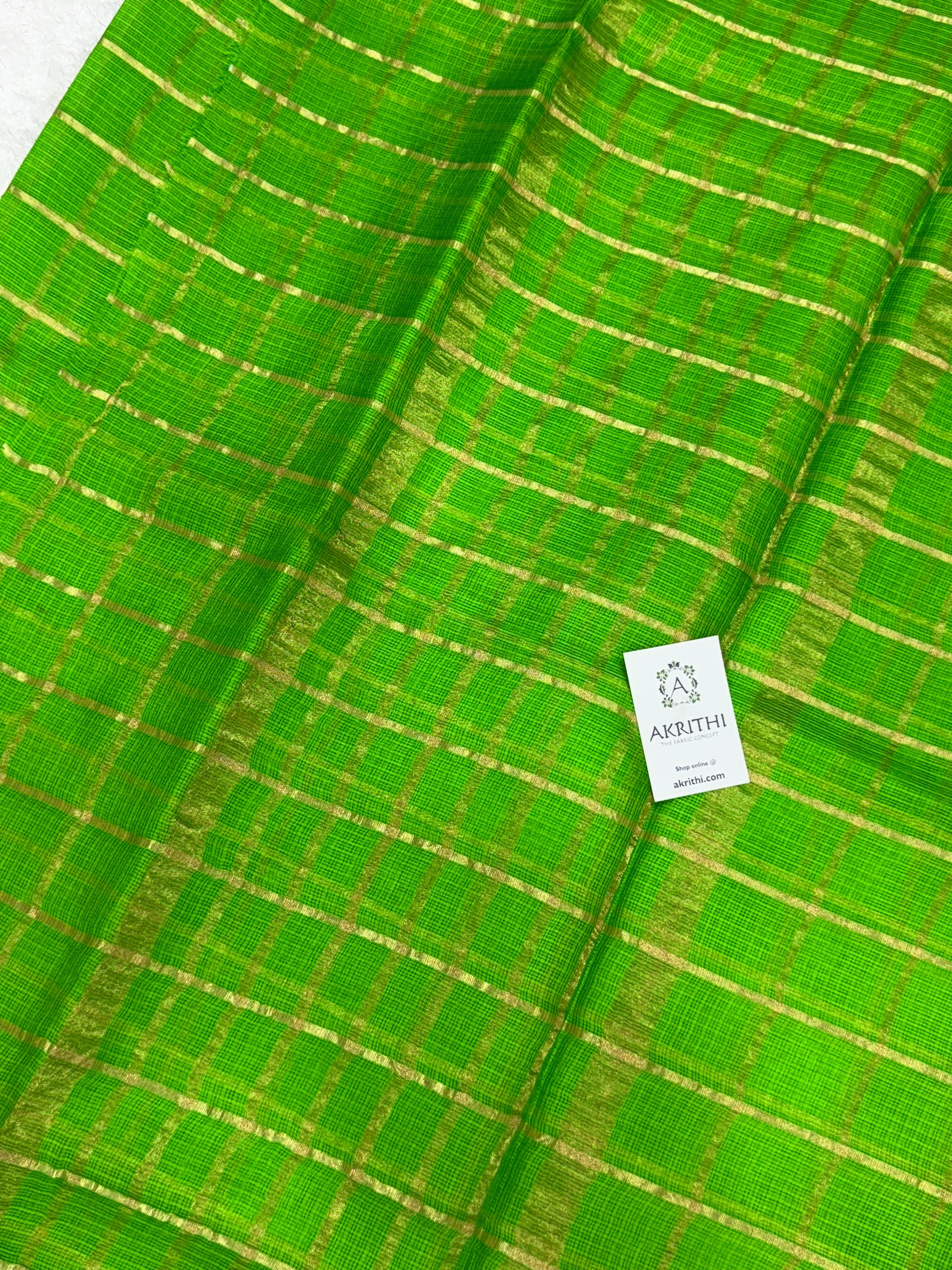 Pure kota silk saree with zari checks