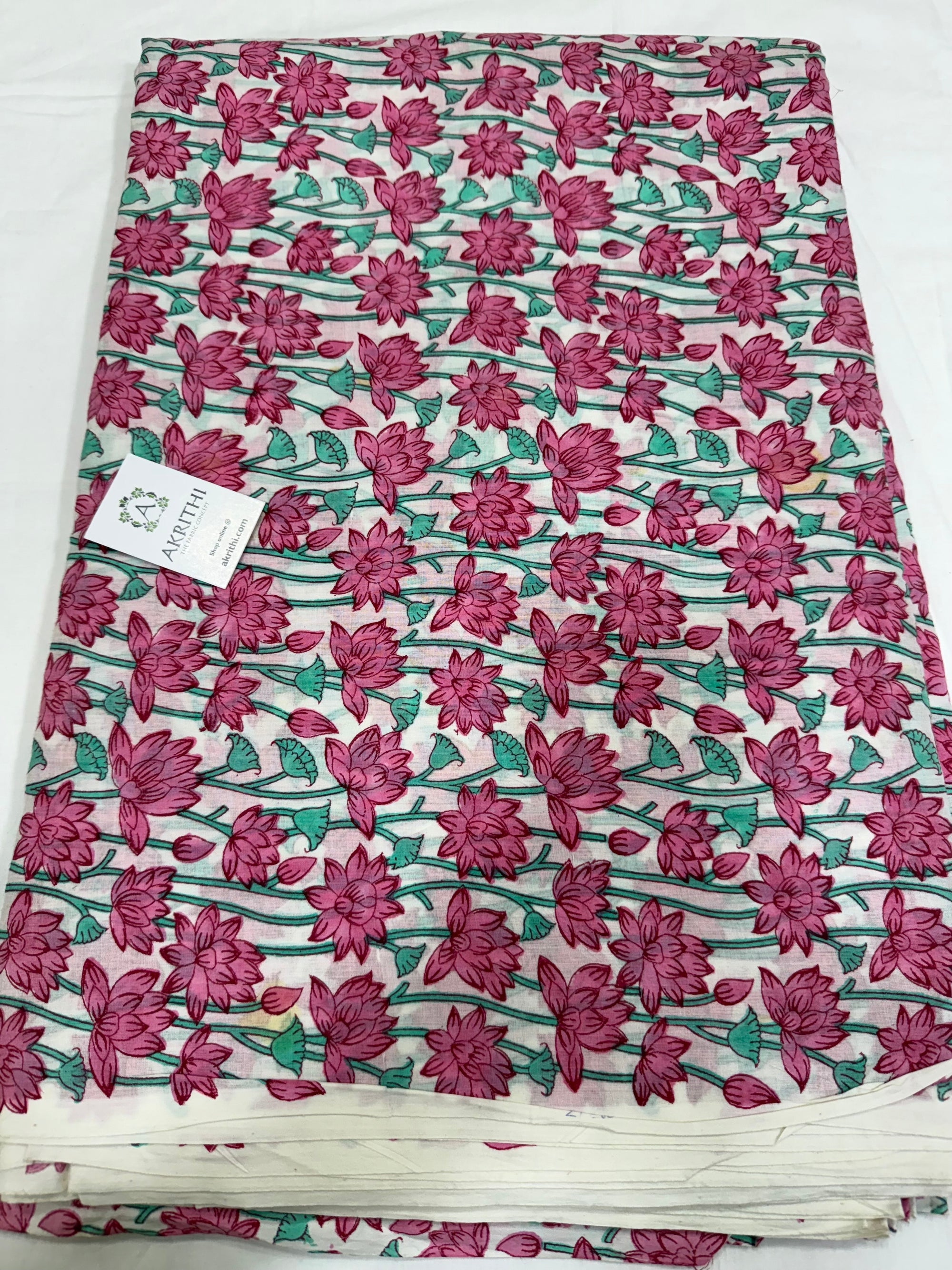 Hand block pure Mul cotton fabric
