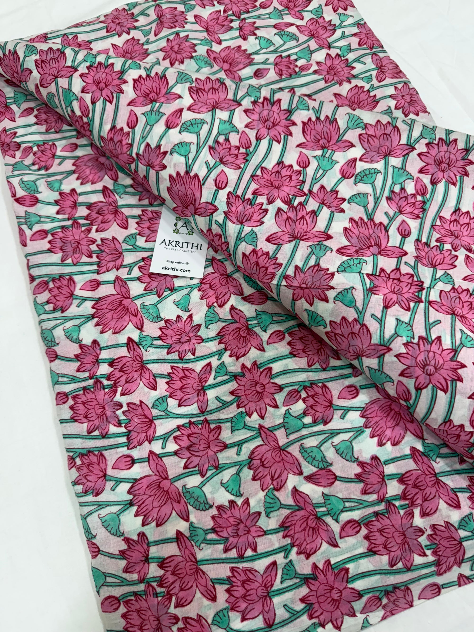 Hand block pure Mul cotton fabric