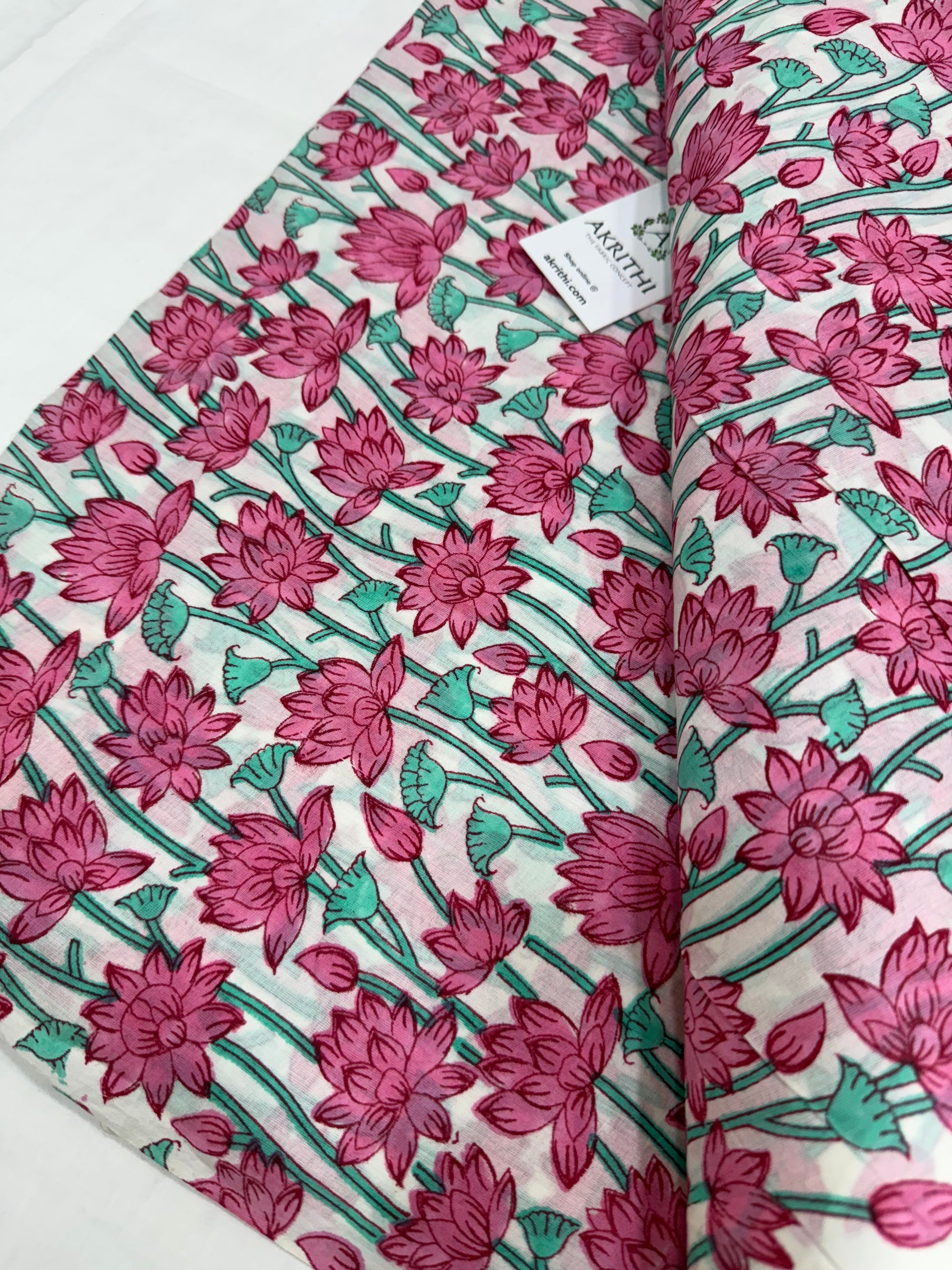 Hand block pure Mul cotton fabric