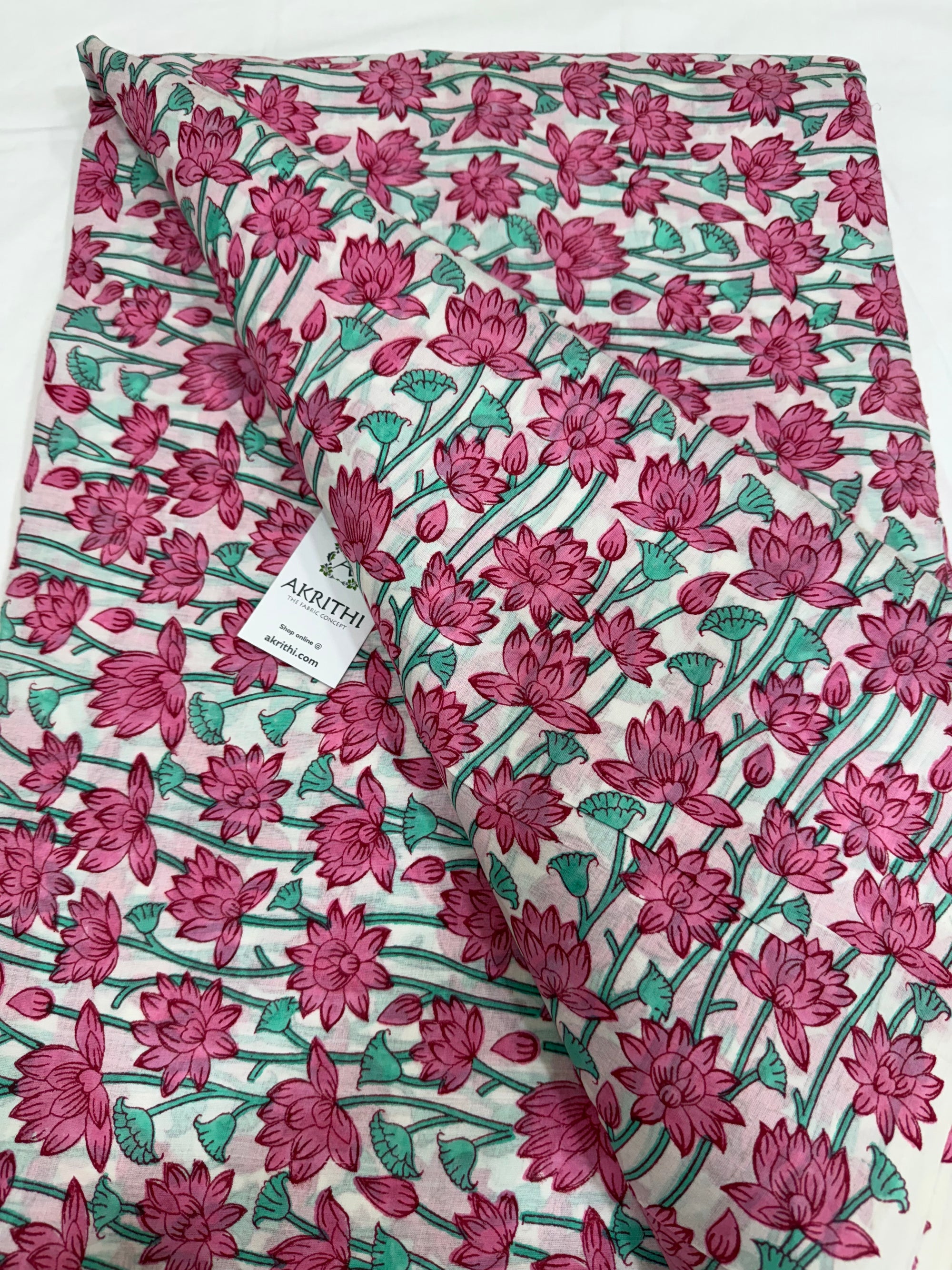 Hand block pure Mul cotton fabric