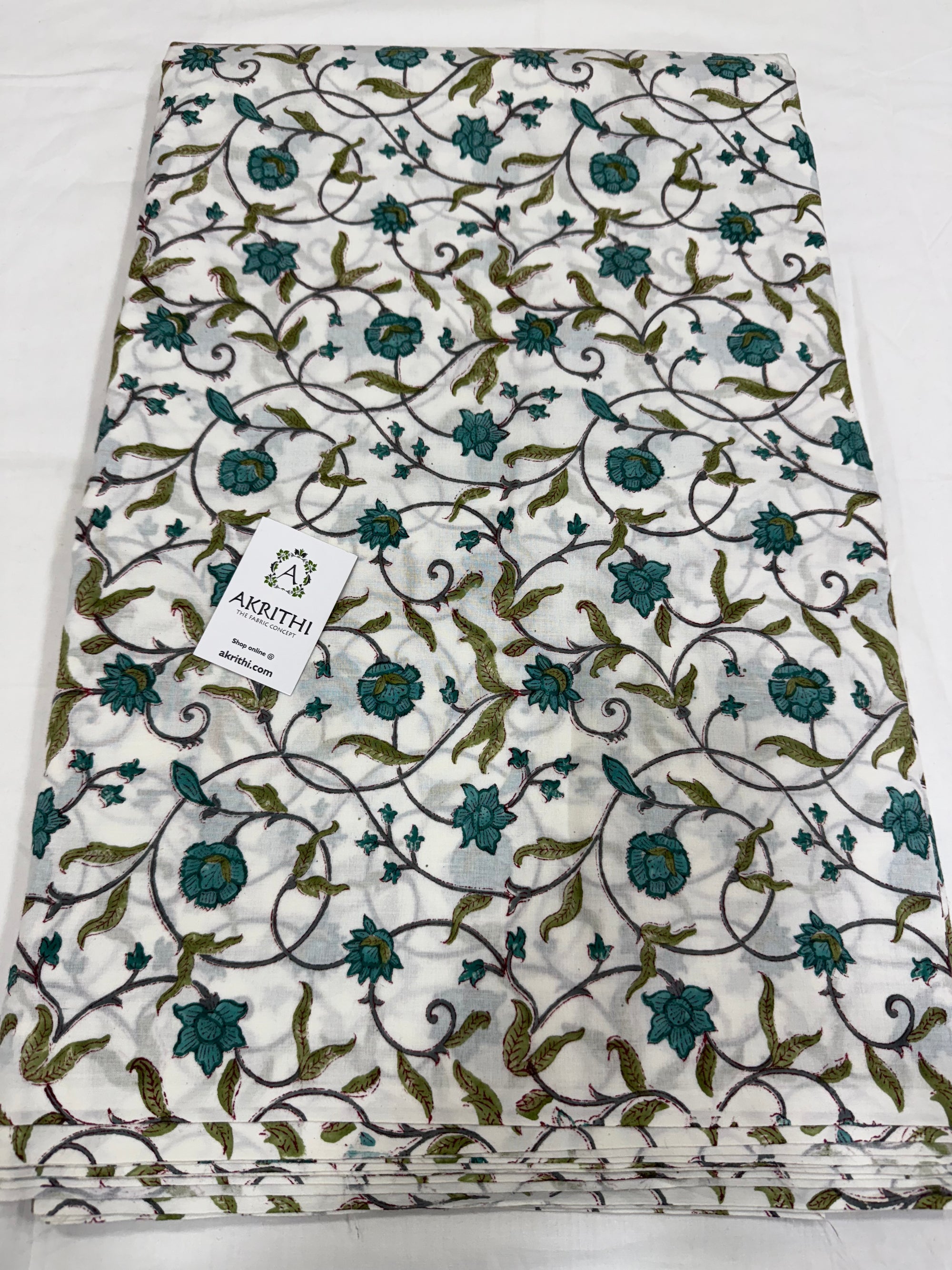 Hand block pure Mul cotton fabric