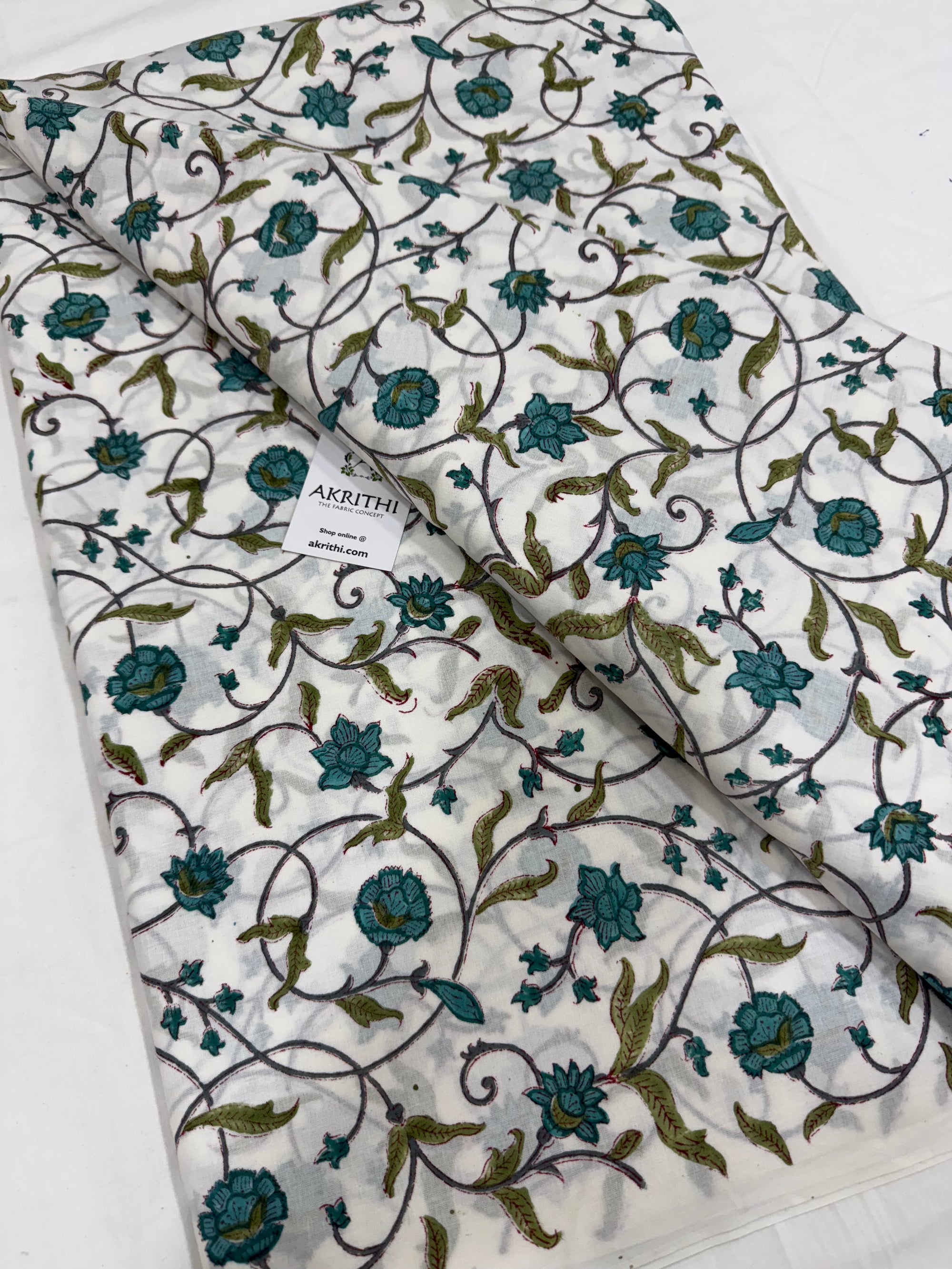 Hand block pure Mul cotton fabric