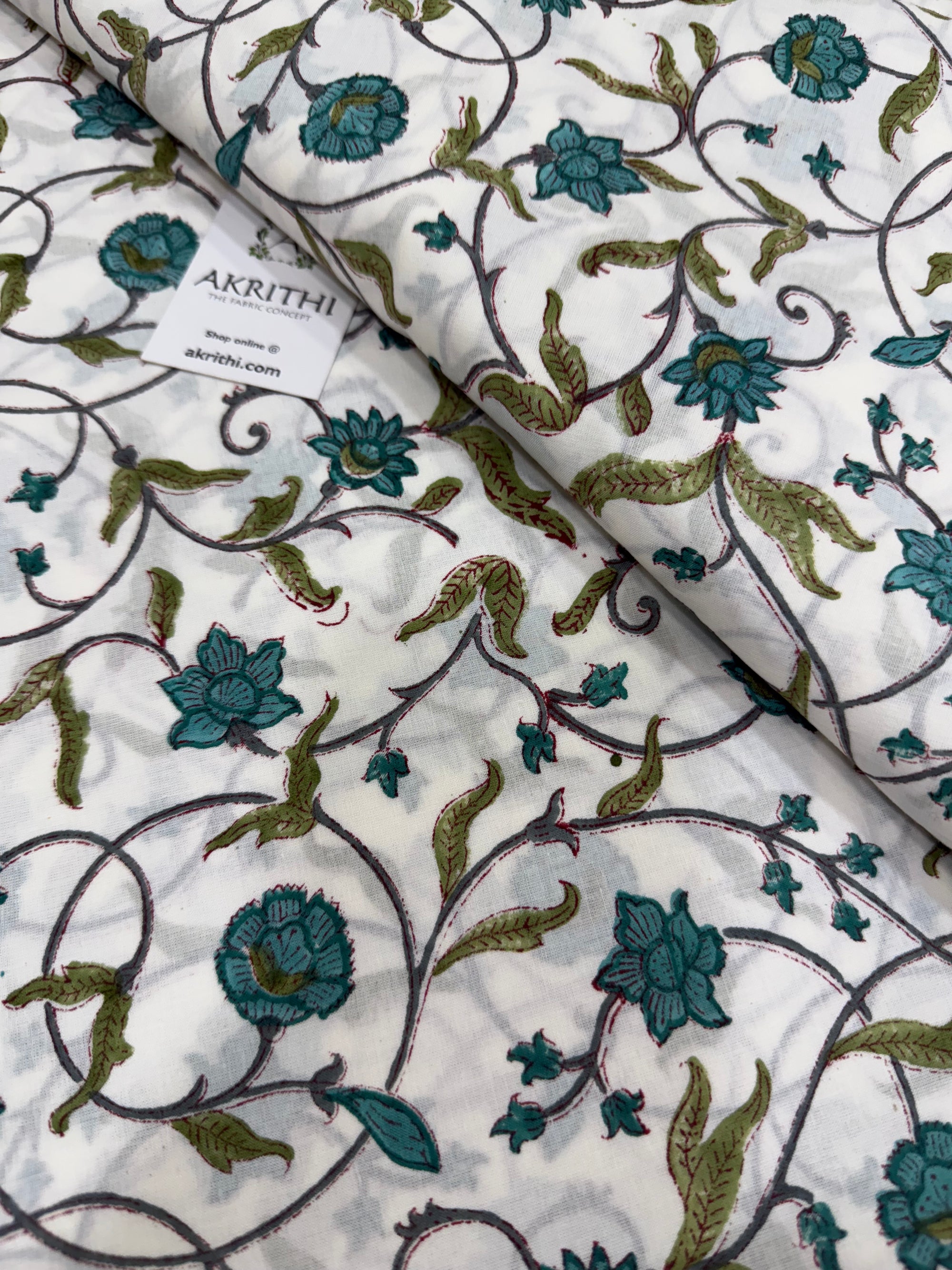 Hand block pure Mul cotton fabric