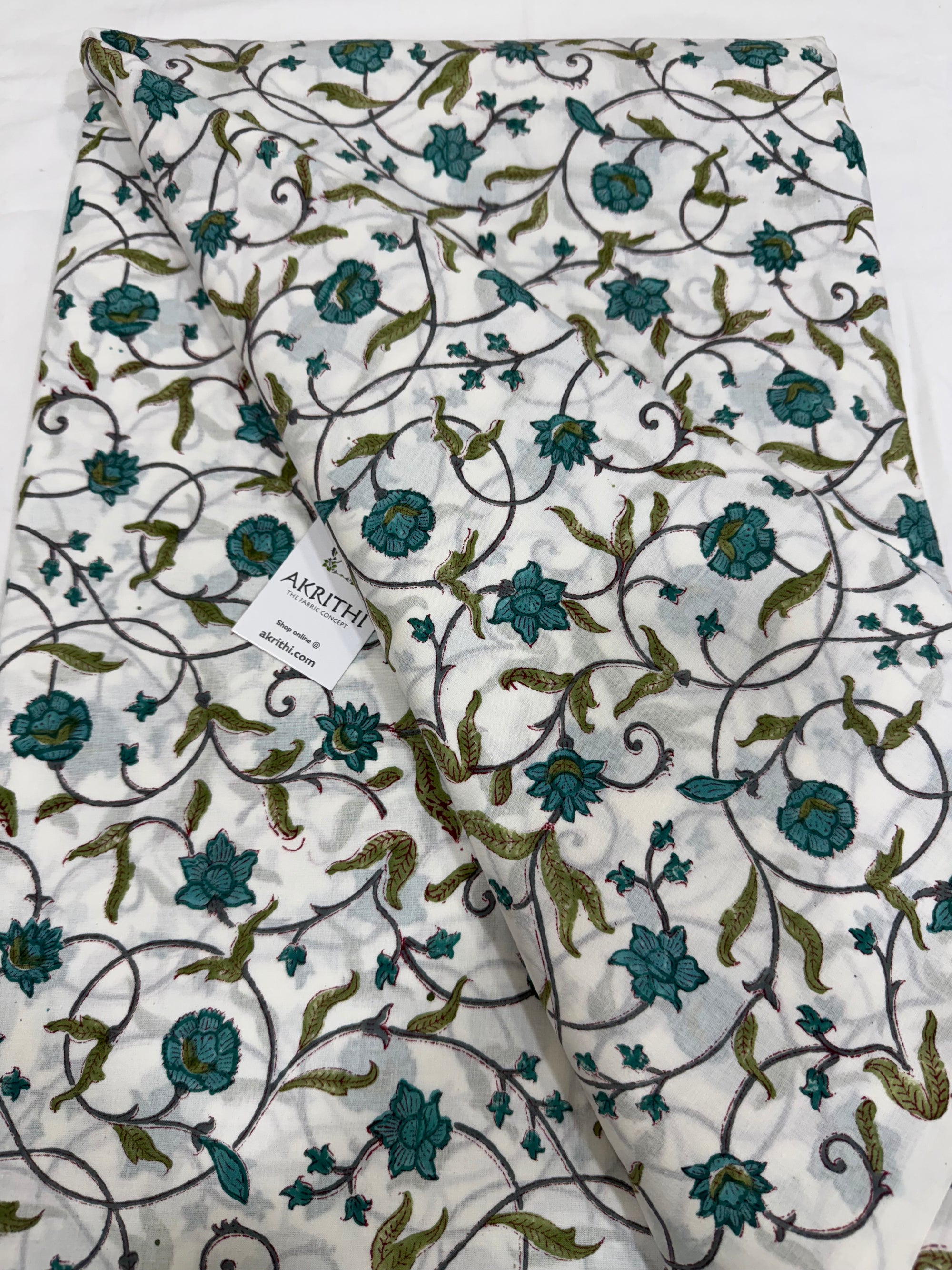 Hand block pure Mul cotton fabric
