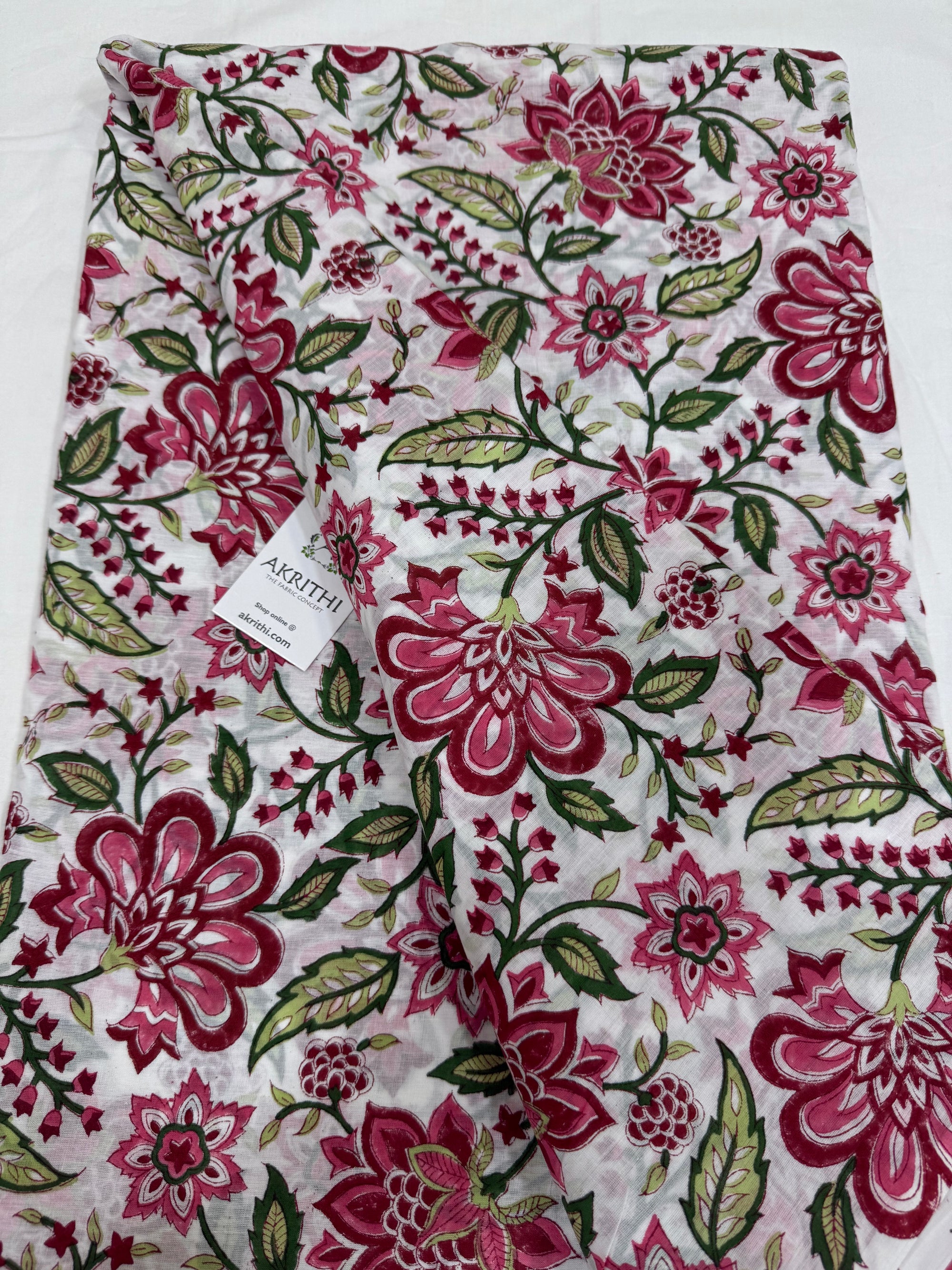 Hand block pure Mul cotton fabric
