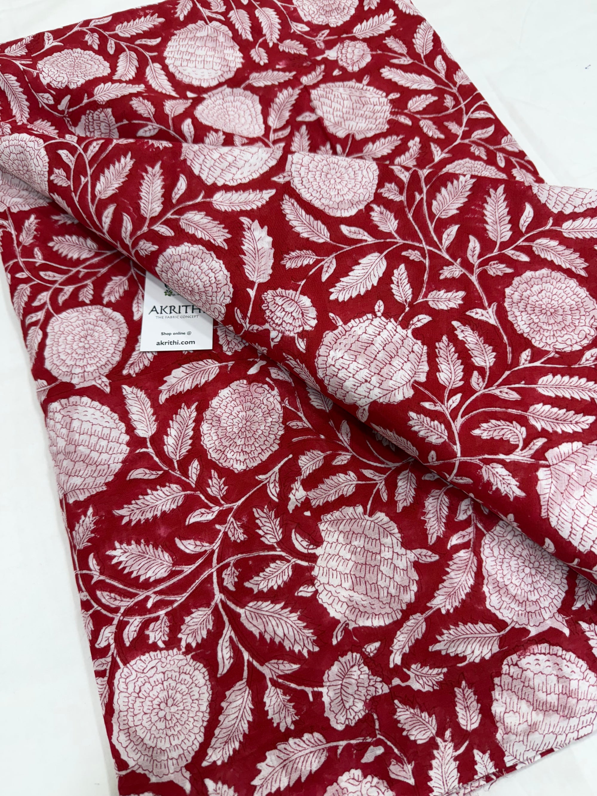 Hand block pure Mul cotton fabric