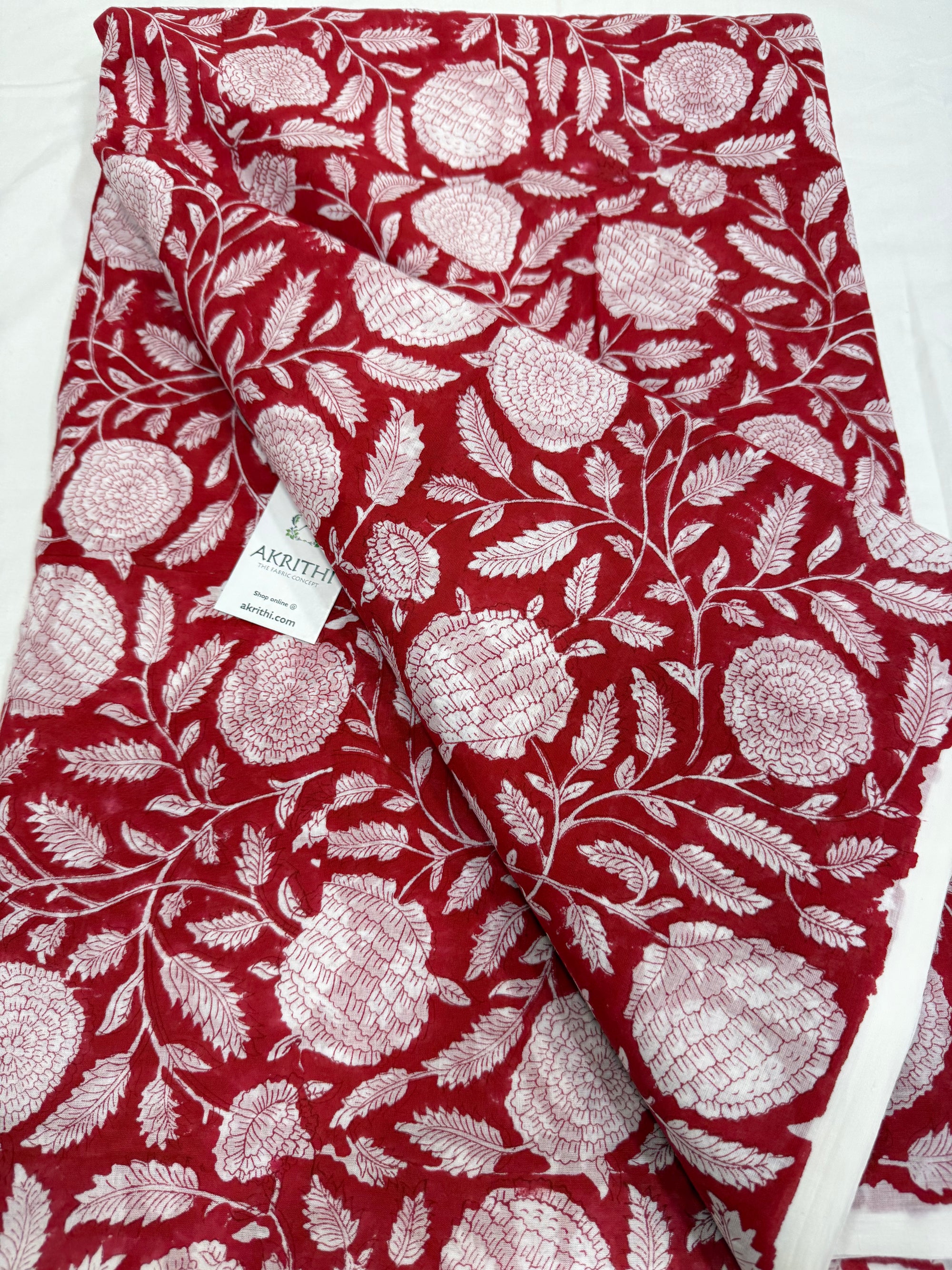 Hand block pure Mul cotton fabric