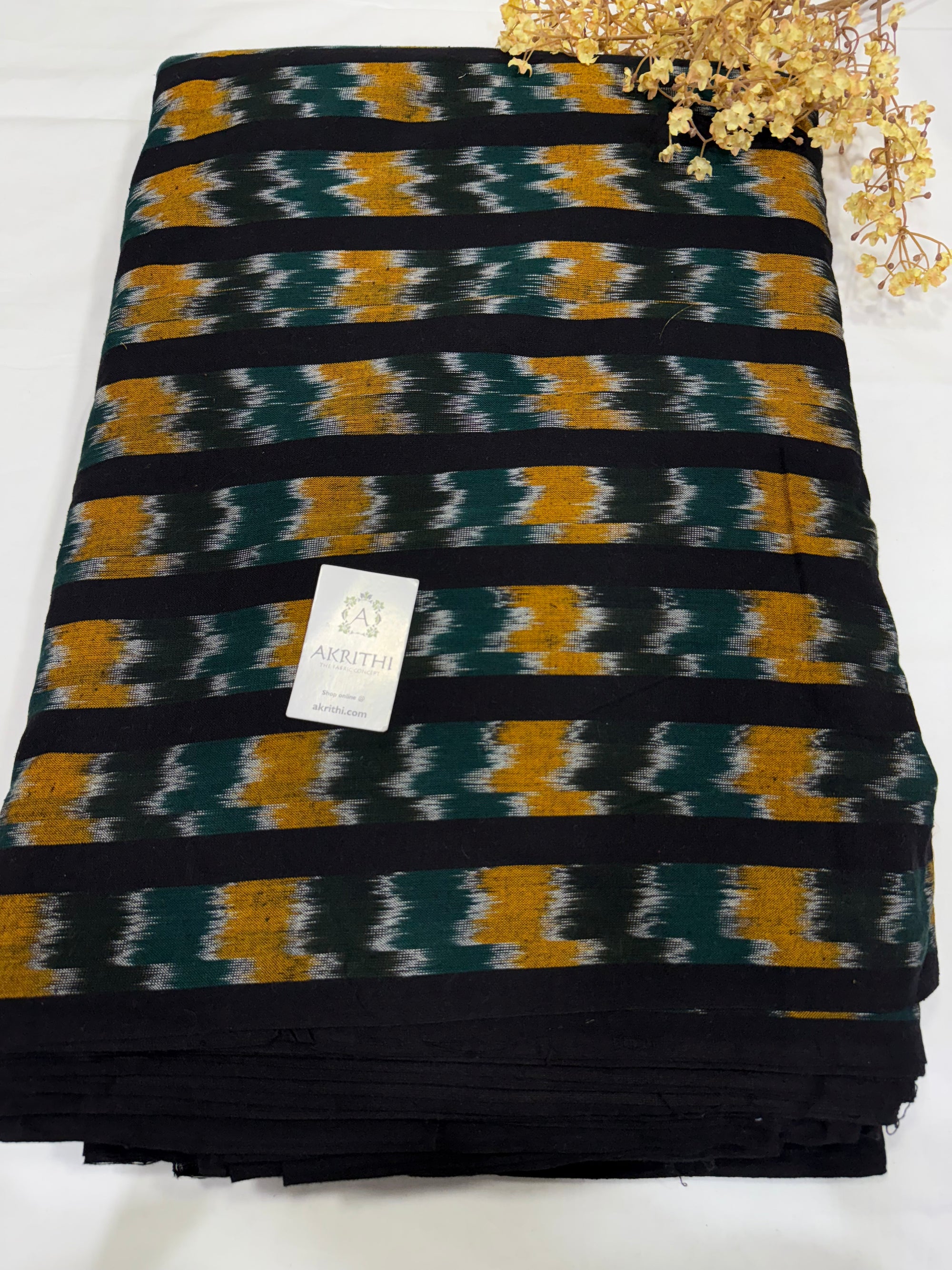 Handloom Ikat pure cotton fabric