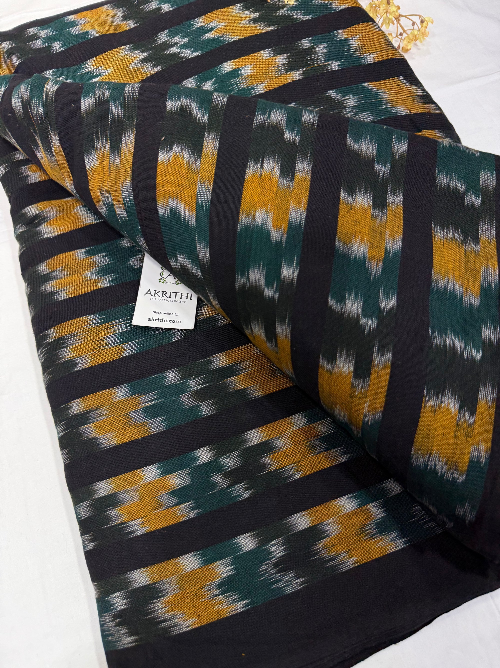 Handloom Ikat pure cotton fabric