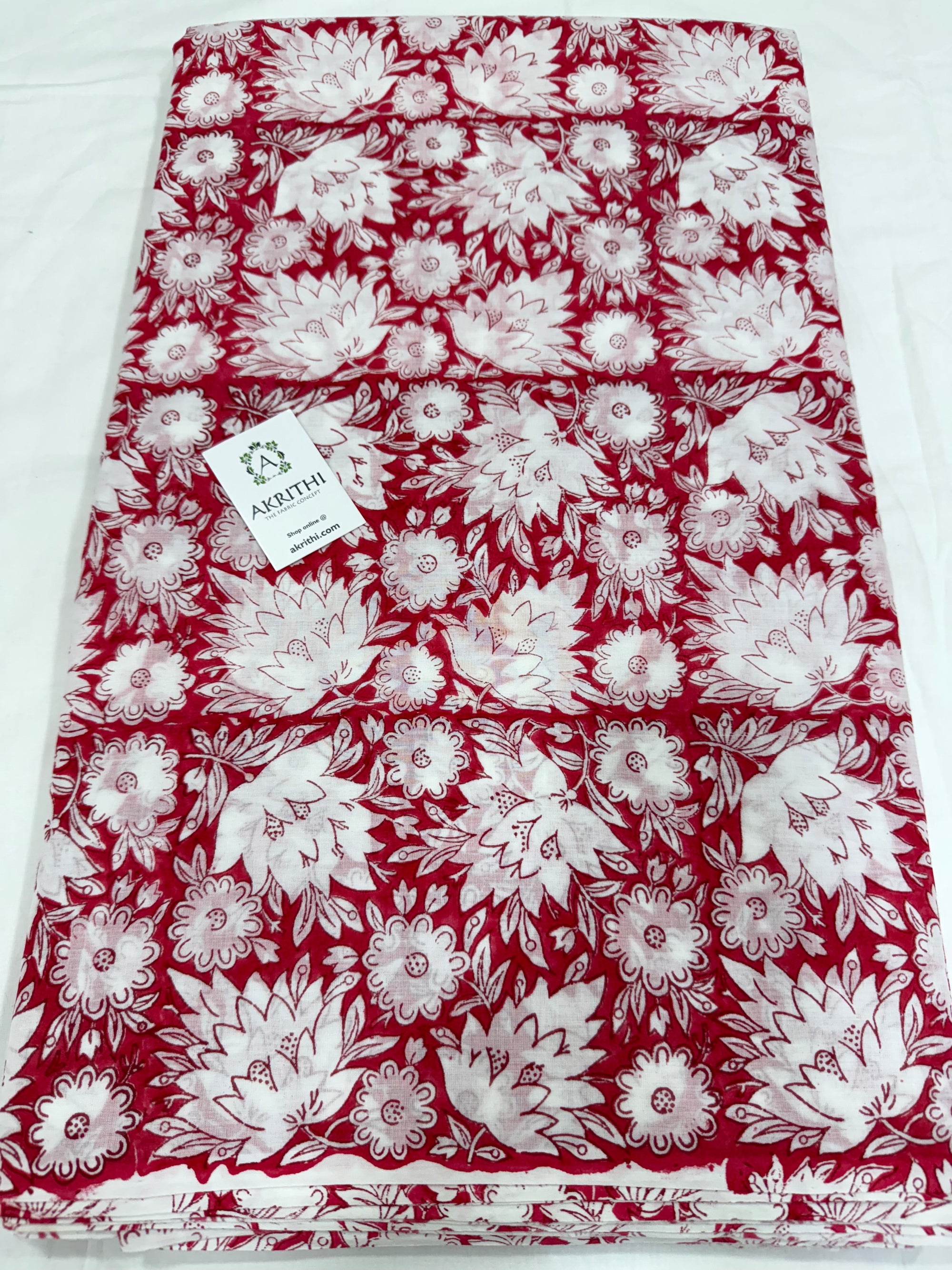 Hand block pure Mul cotton fabric