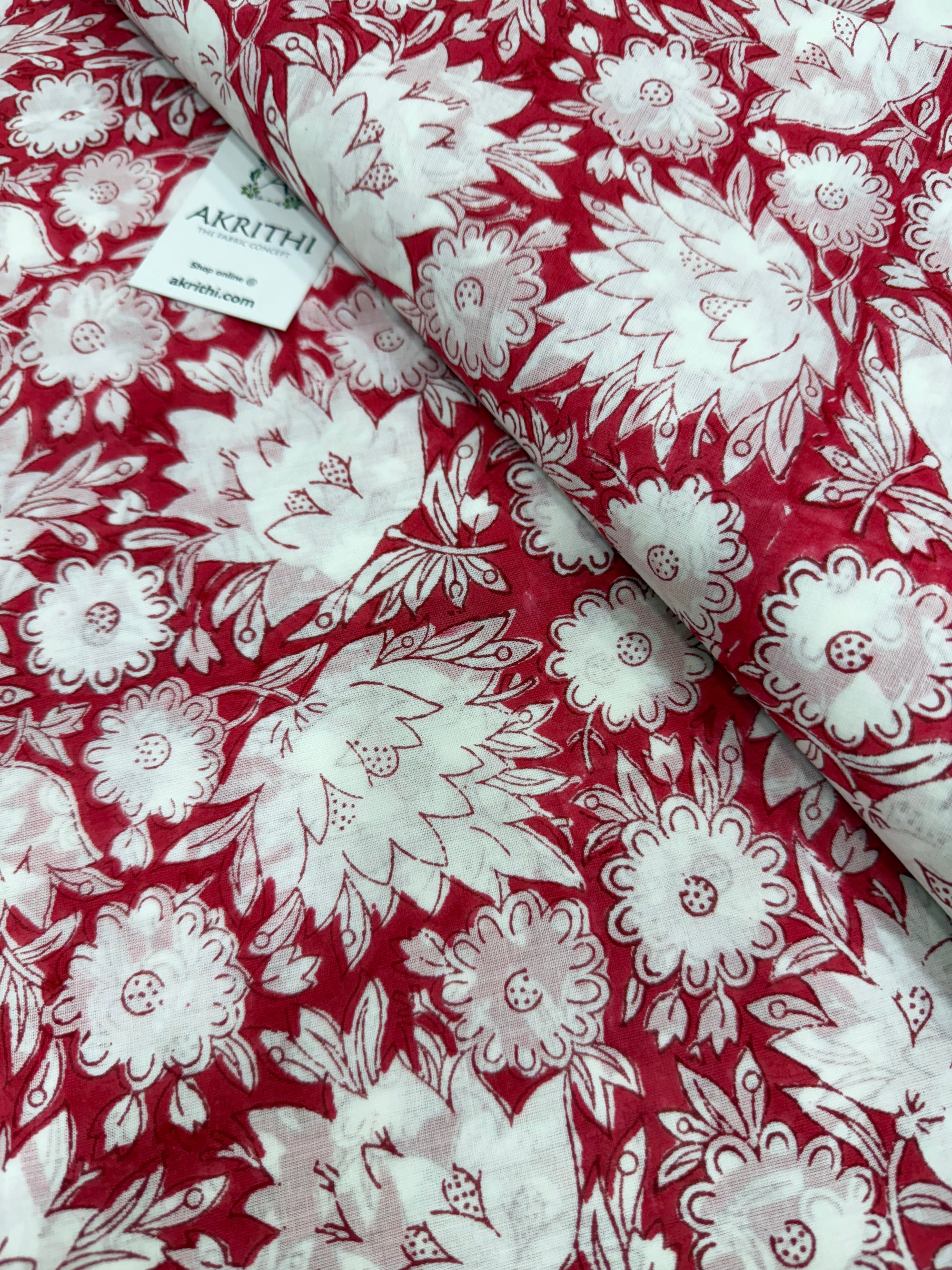 Hand block pure Mul cotton fabric