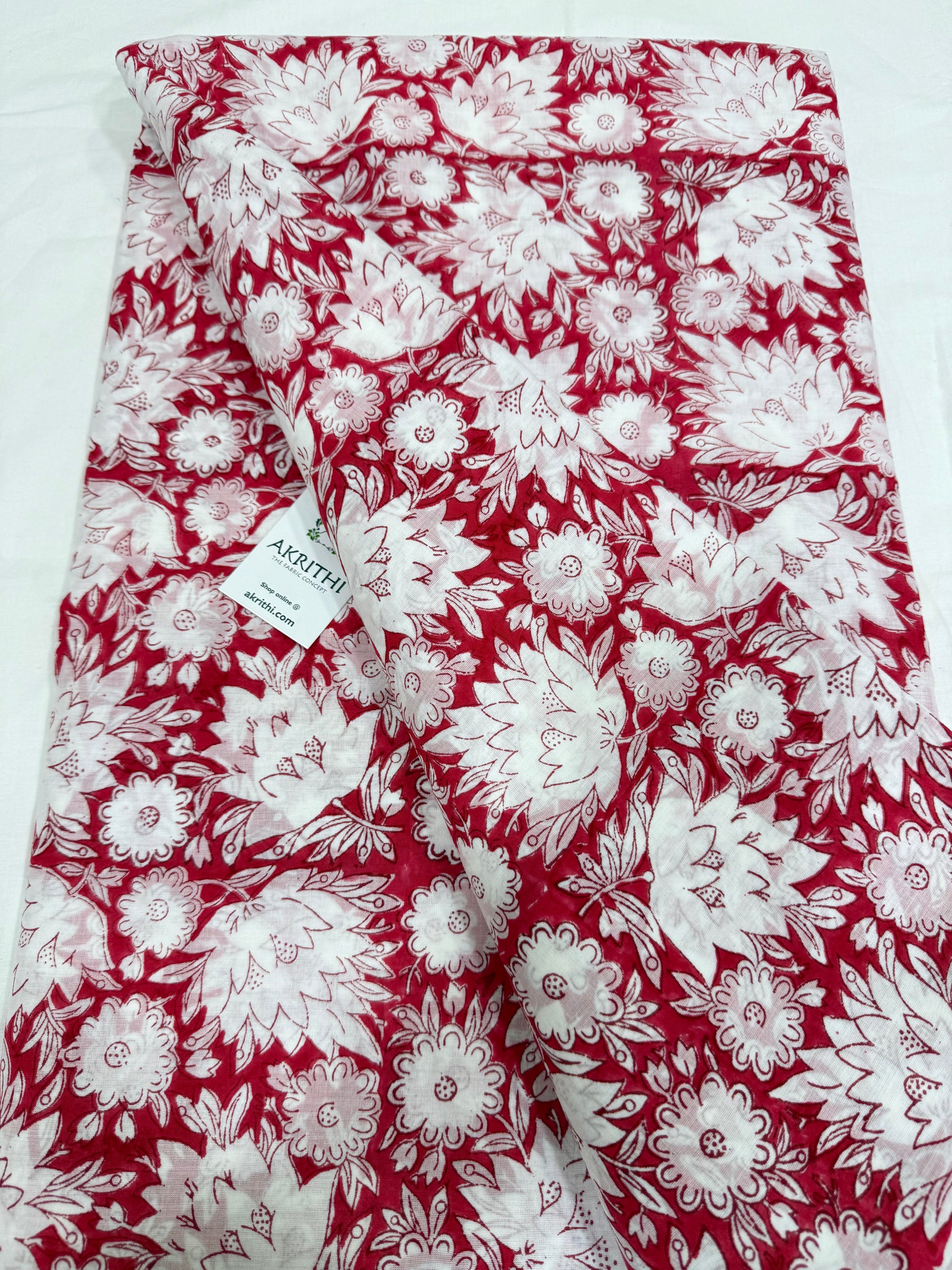Hand block pure Mul cotton fabric