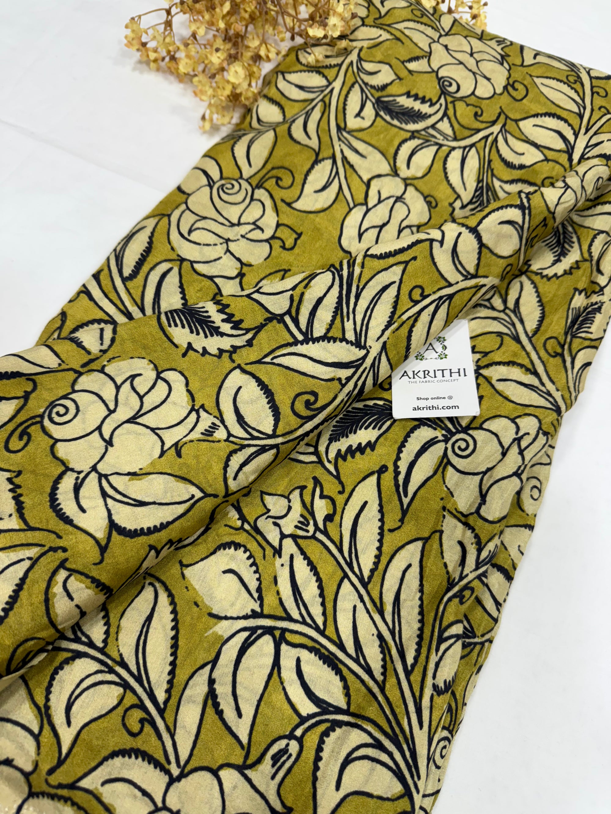 Printed pure muslin fabric