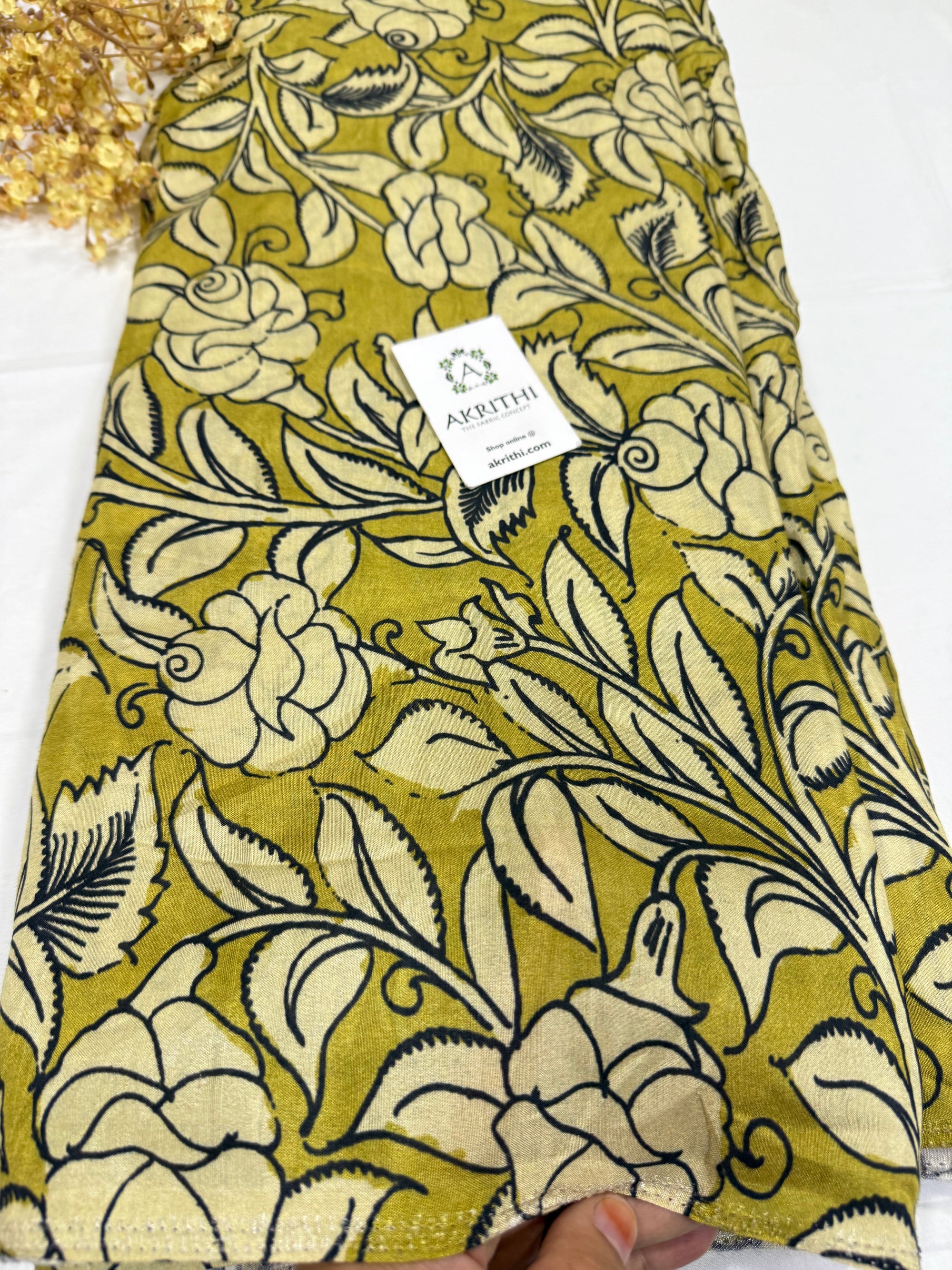 Printed pure muslin fabric