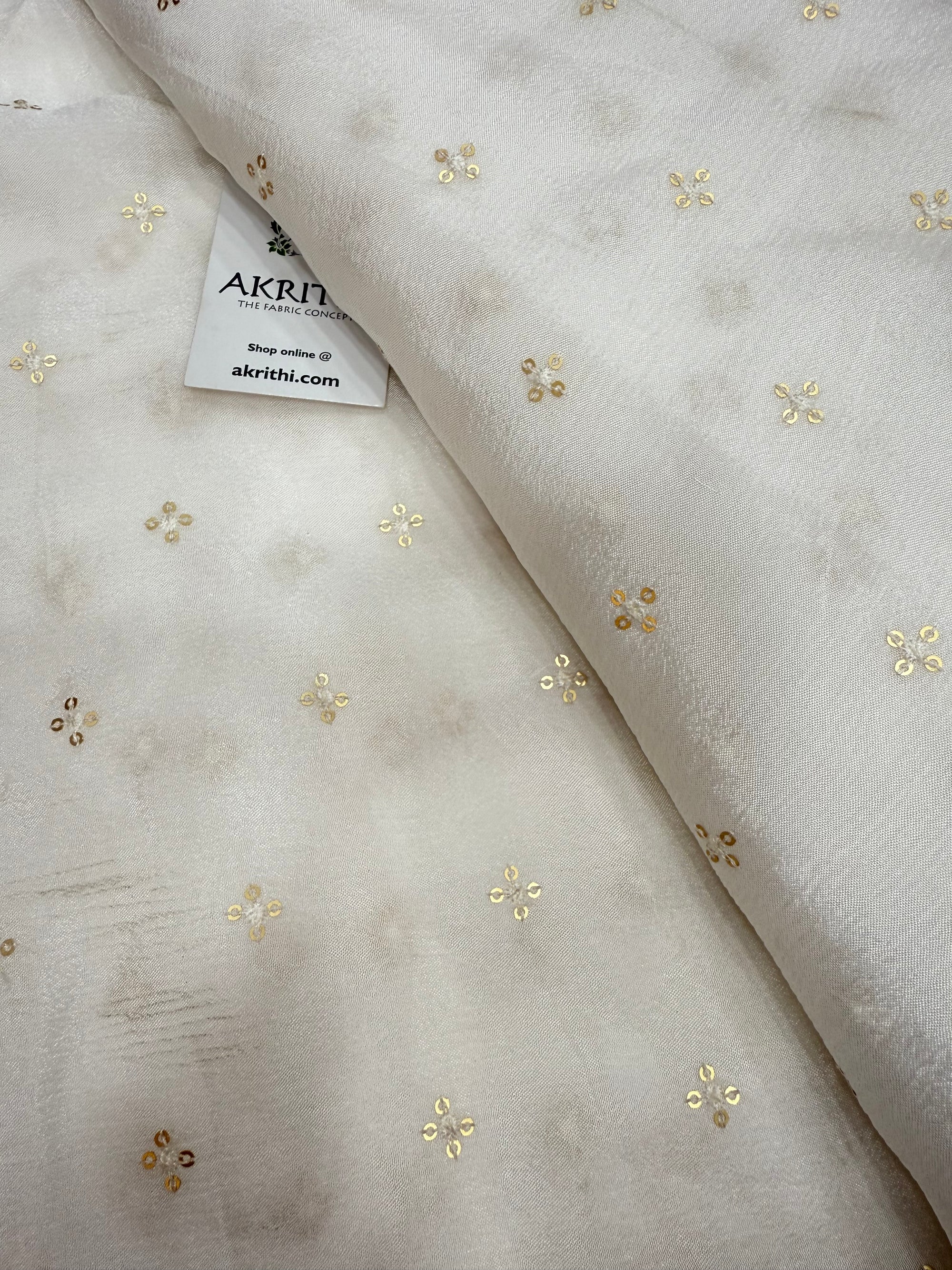 Dyeable butti chinon fabric