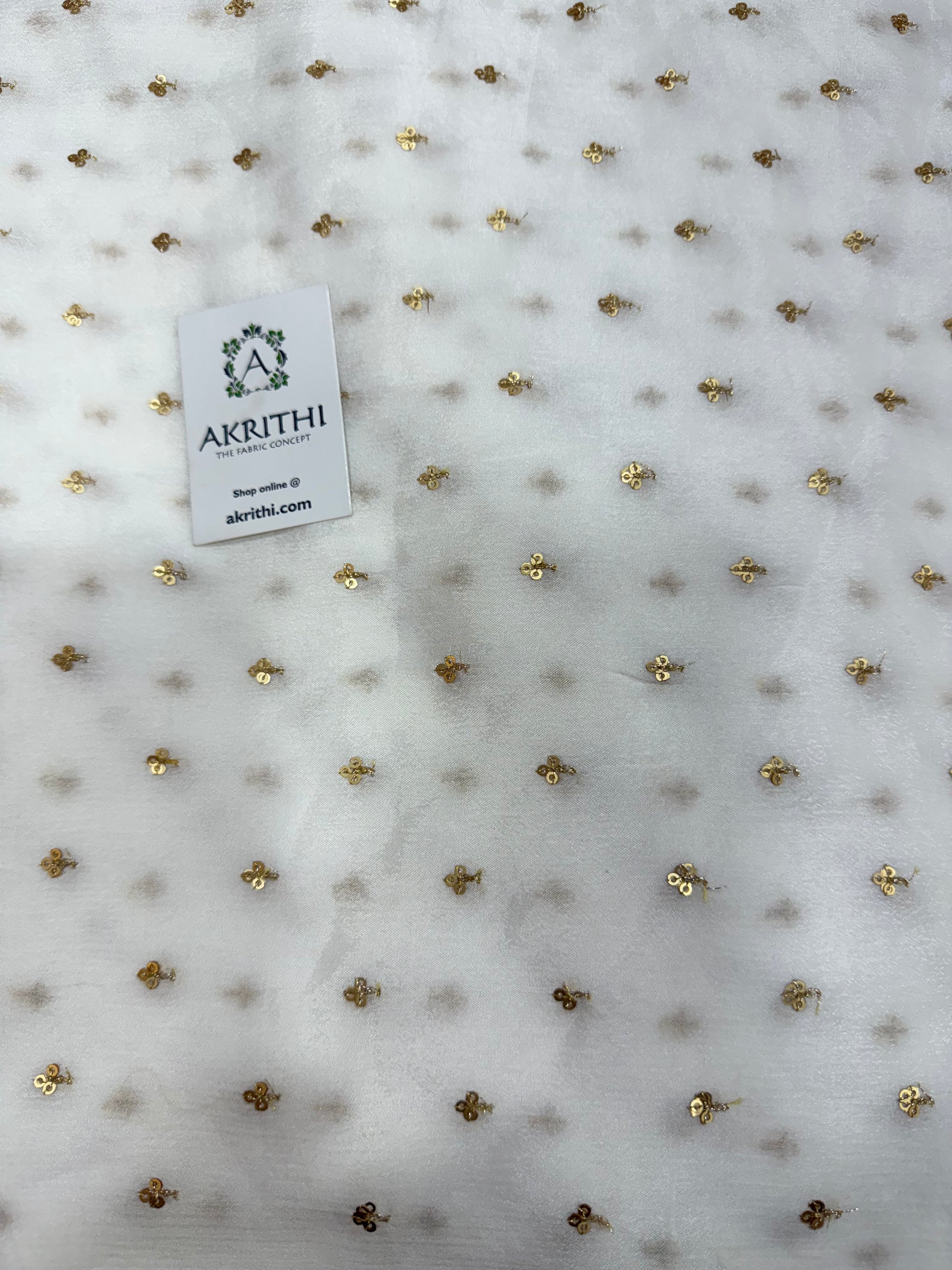 Dyeable butti chinon fabric