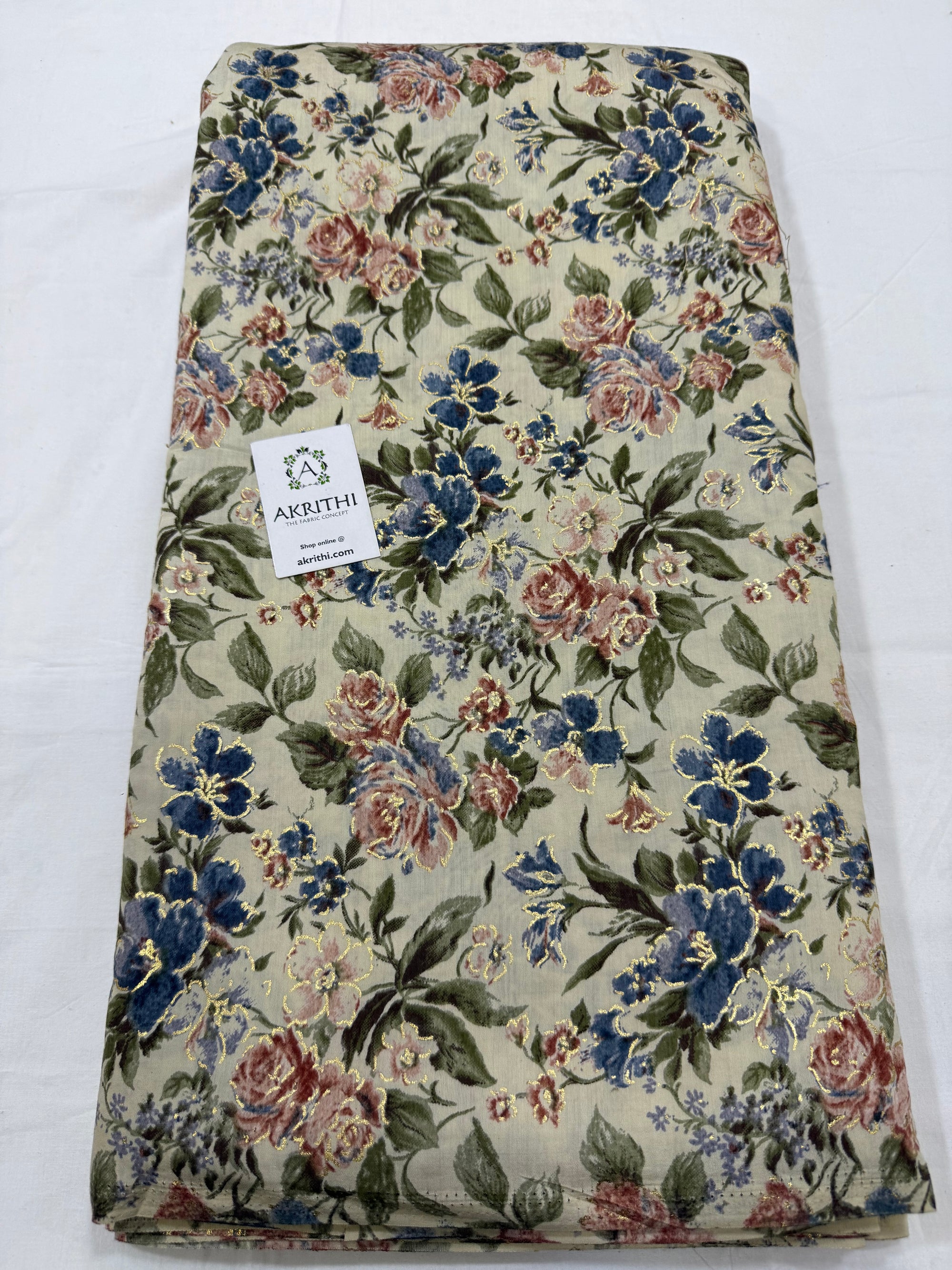 Printed viscose silk fabric