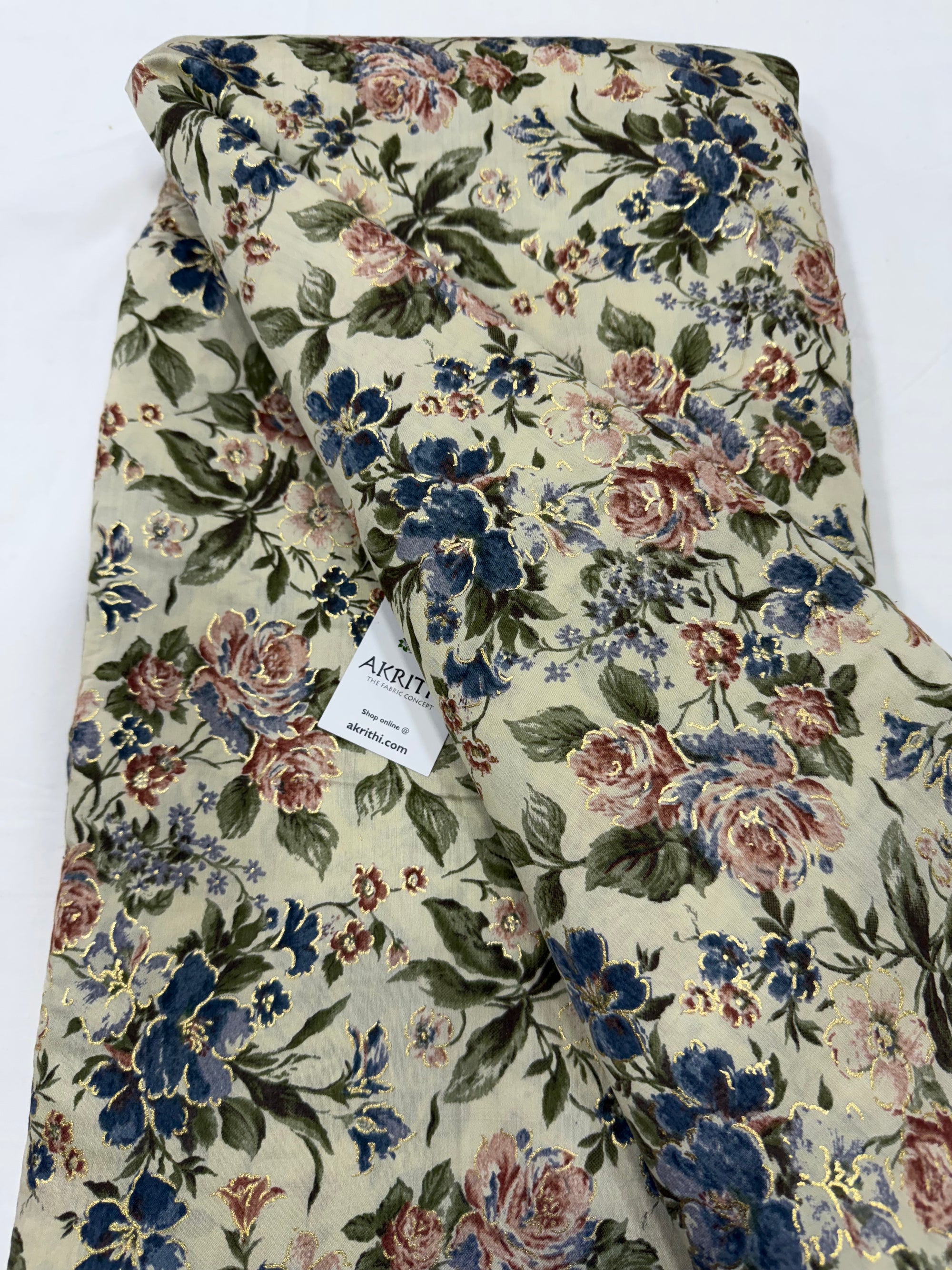 Printed viscose silk fabric