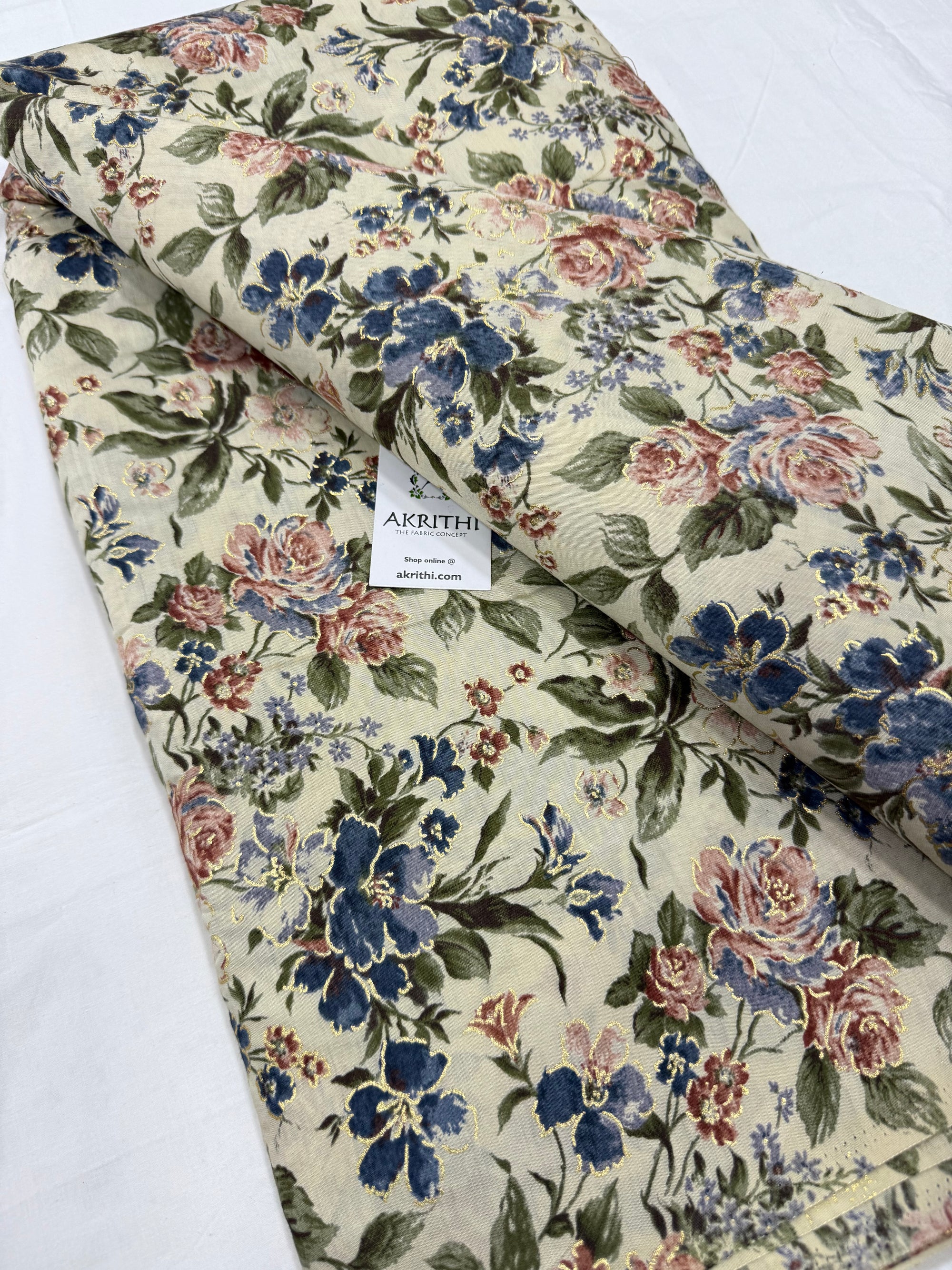 Printed viscose silk fabric
