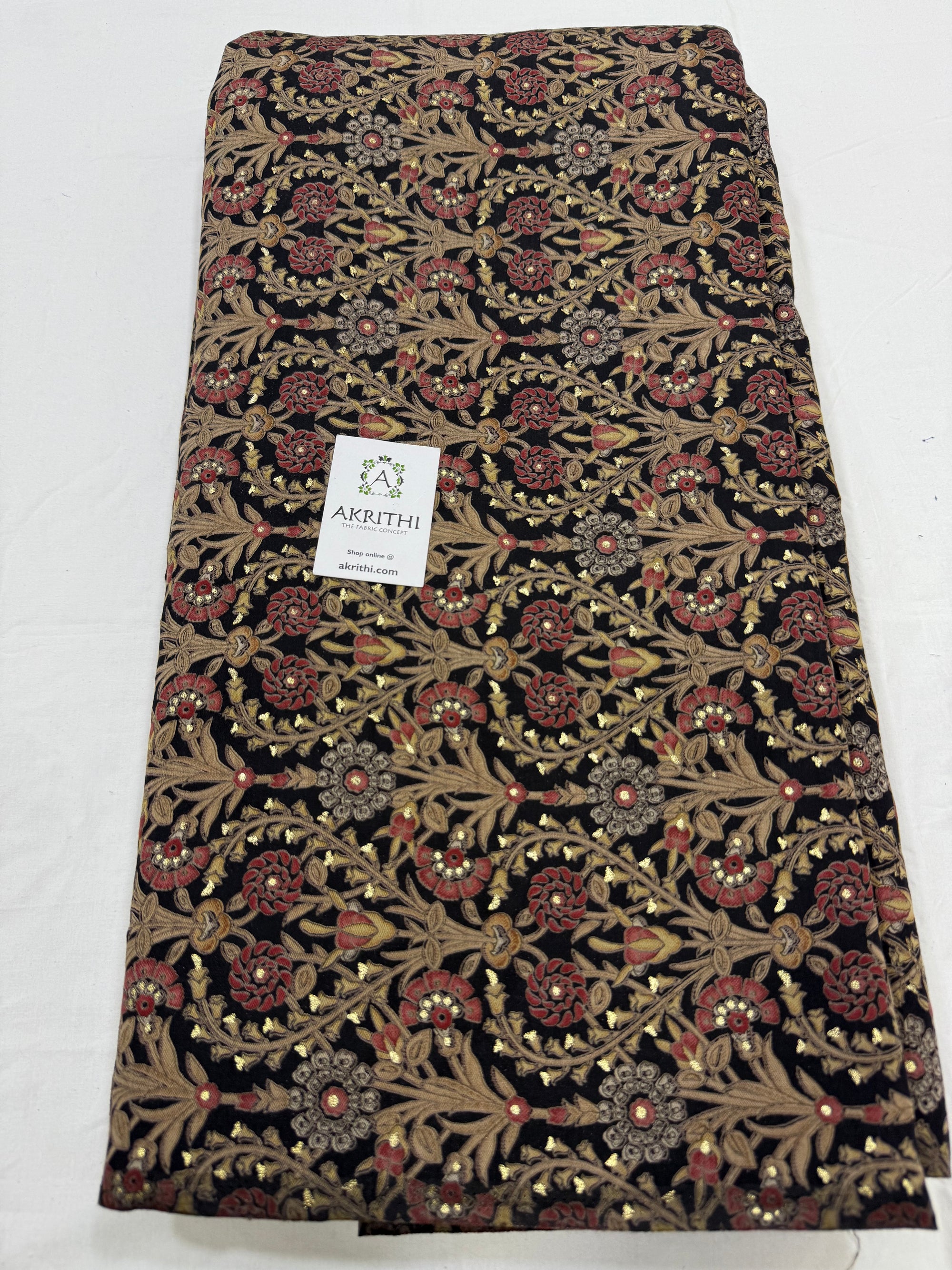 Printed viscose silk fabric