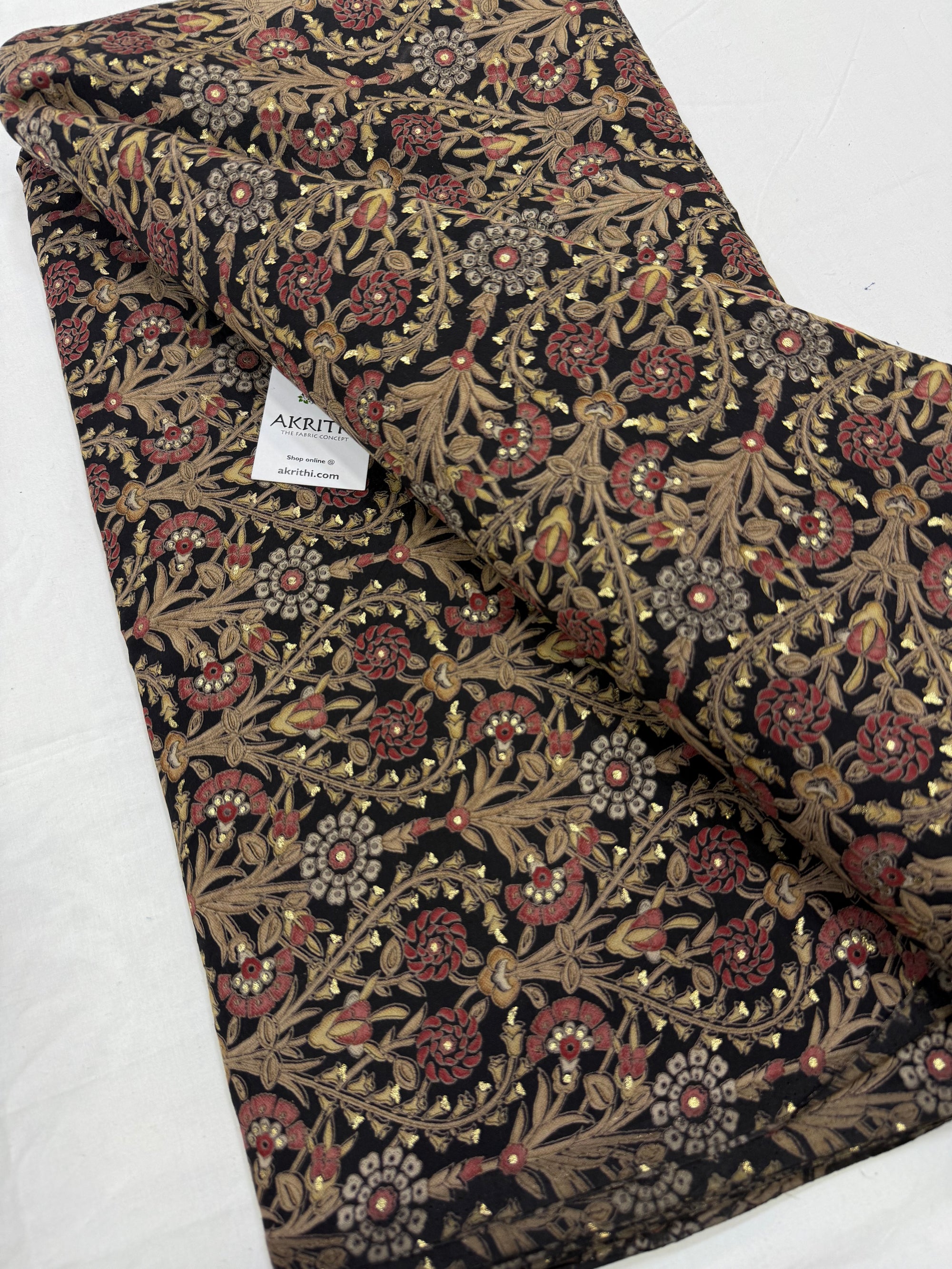 Printed viscose silk fabric