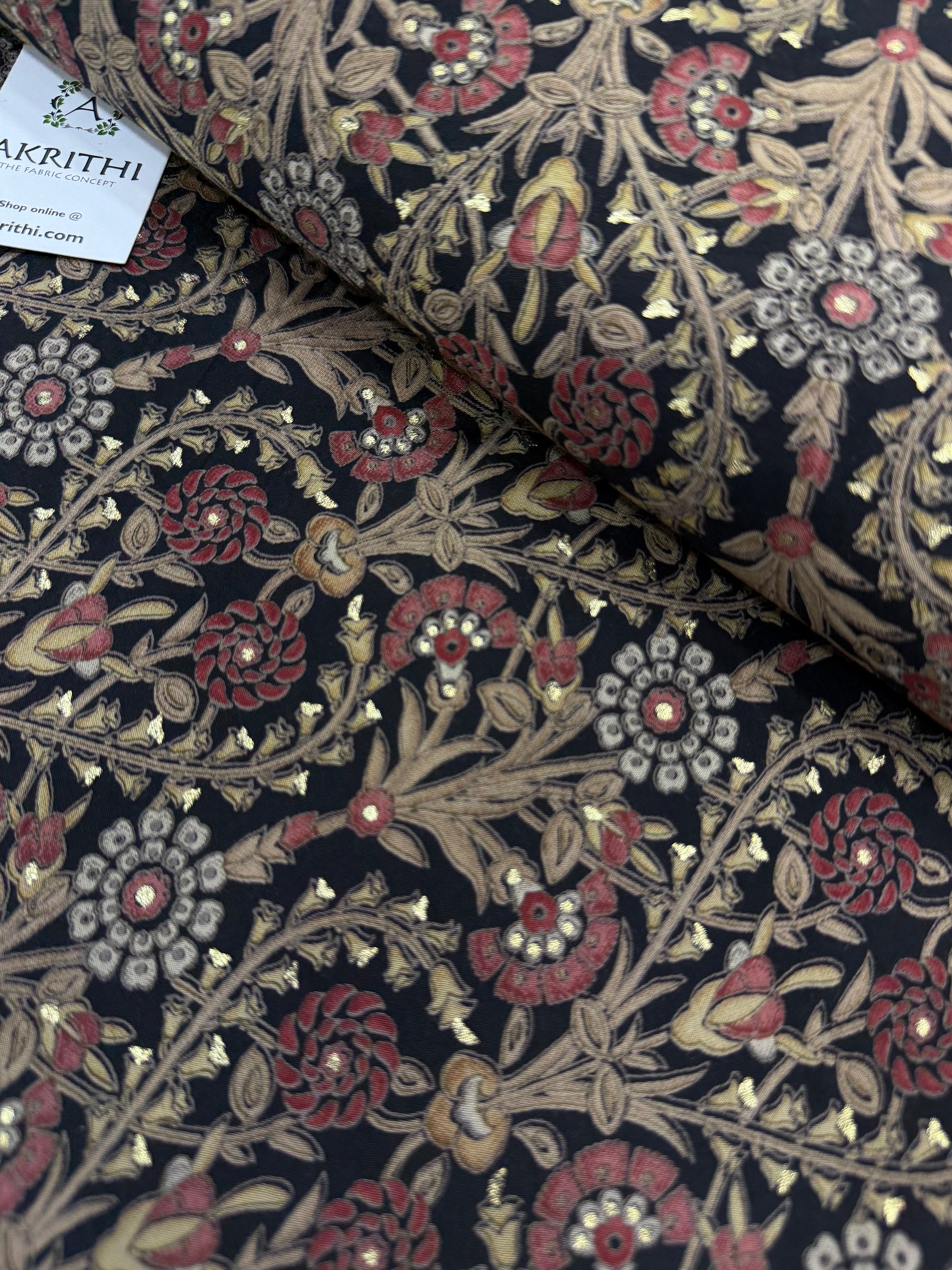 Printed viscose silk fabric