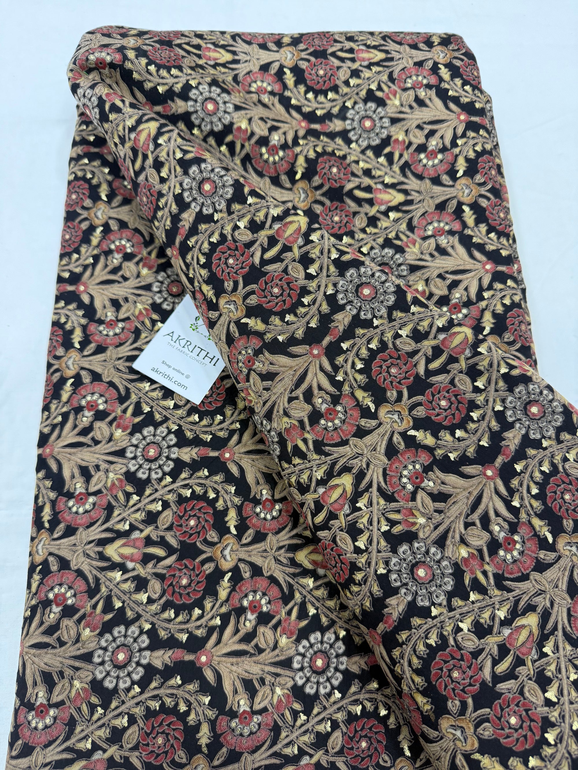 Printed viscose silk fabric