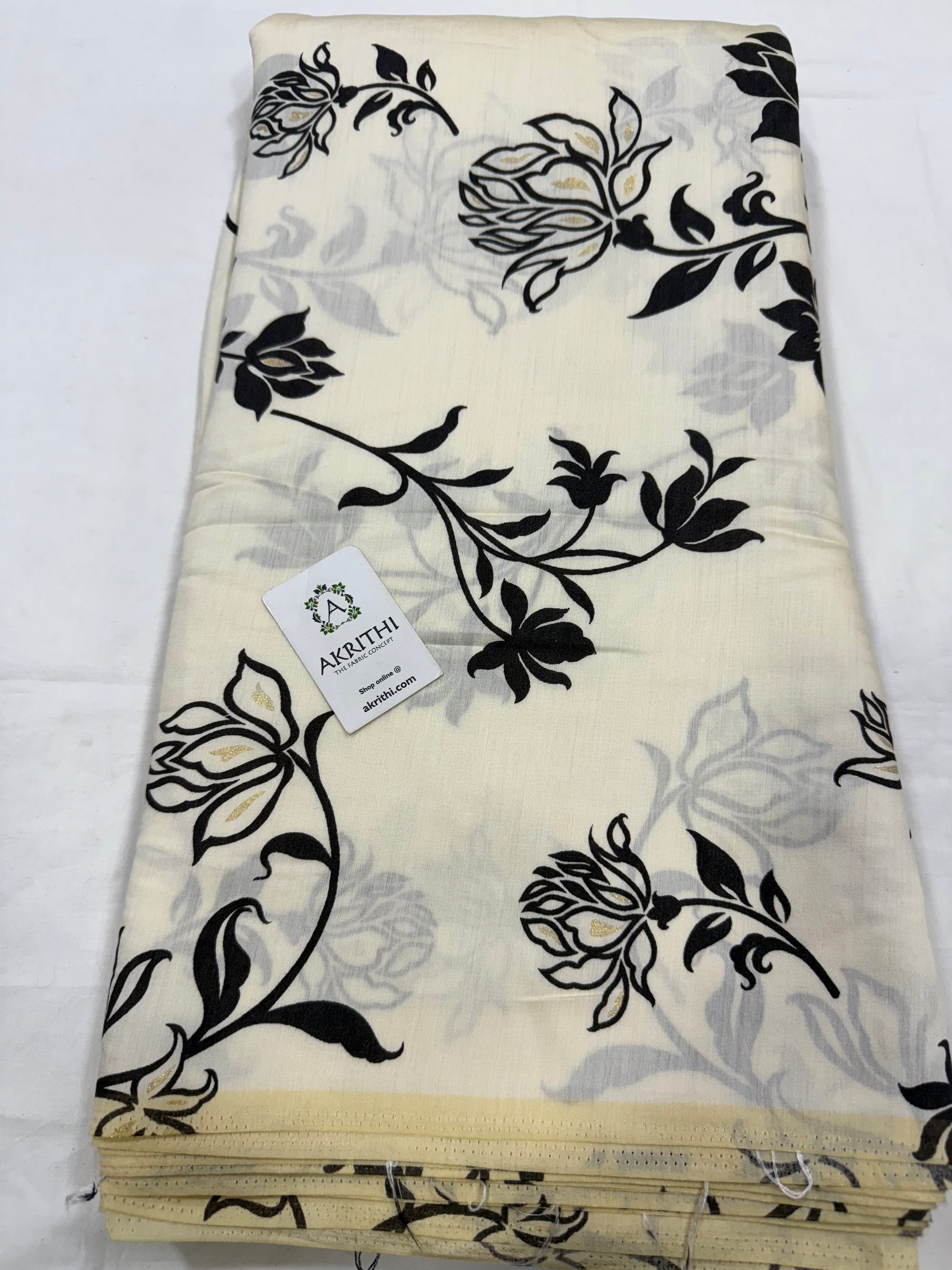Printed viscose silk fabric