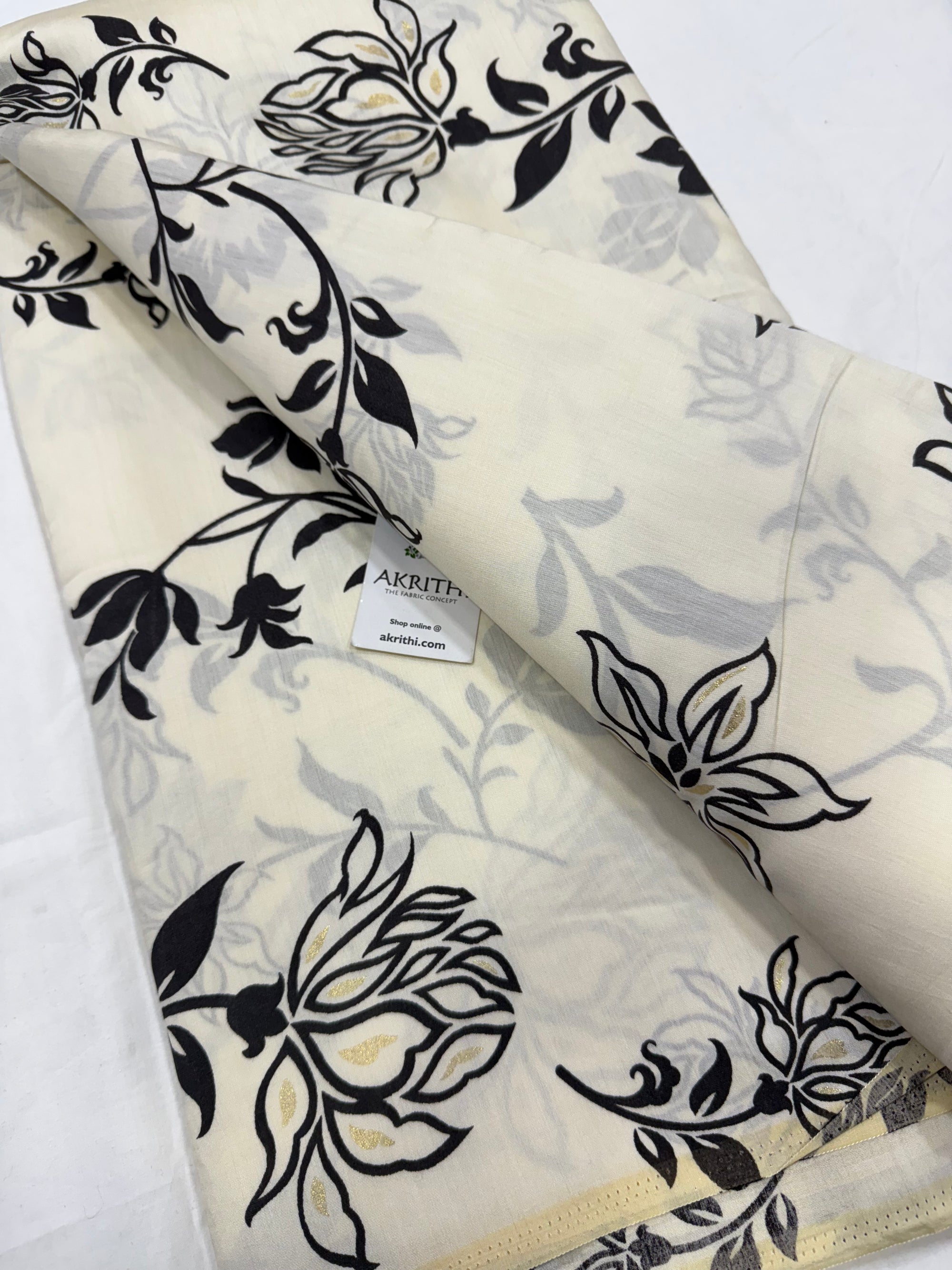 Printed viscose silk fabric