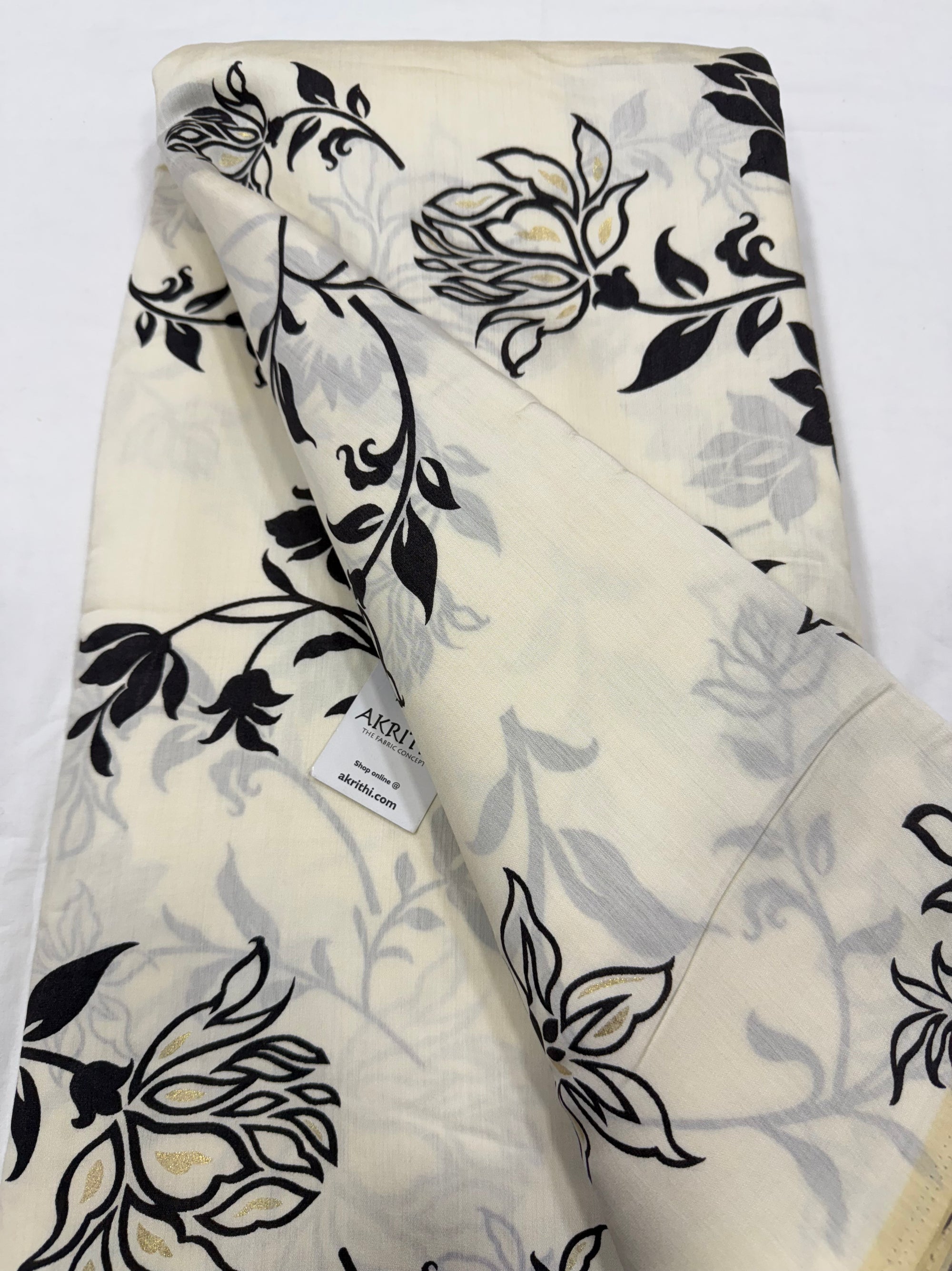 Printed viscose silk fabric