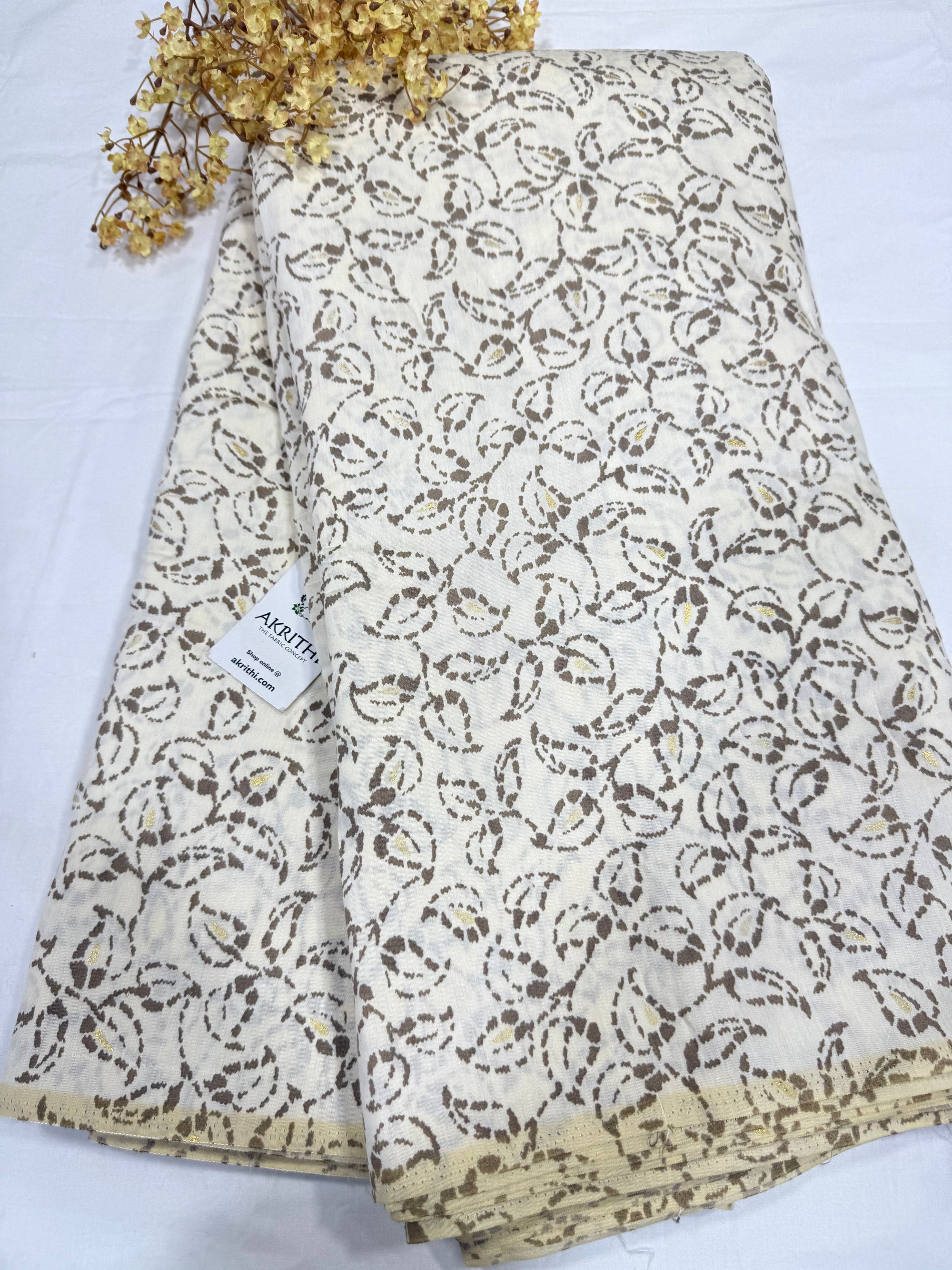 Printed viscose silk fabric