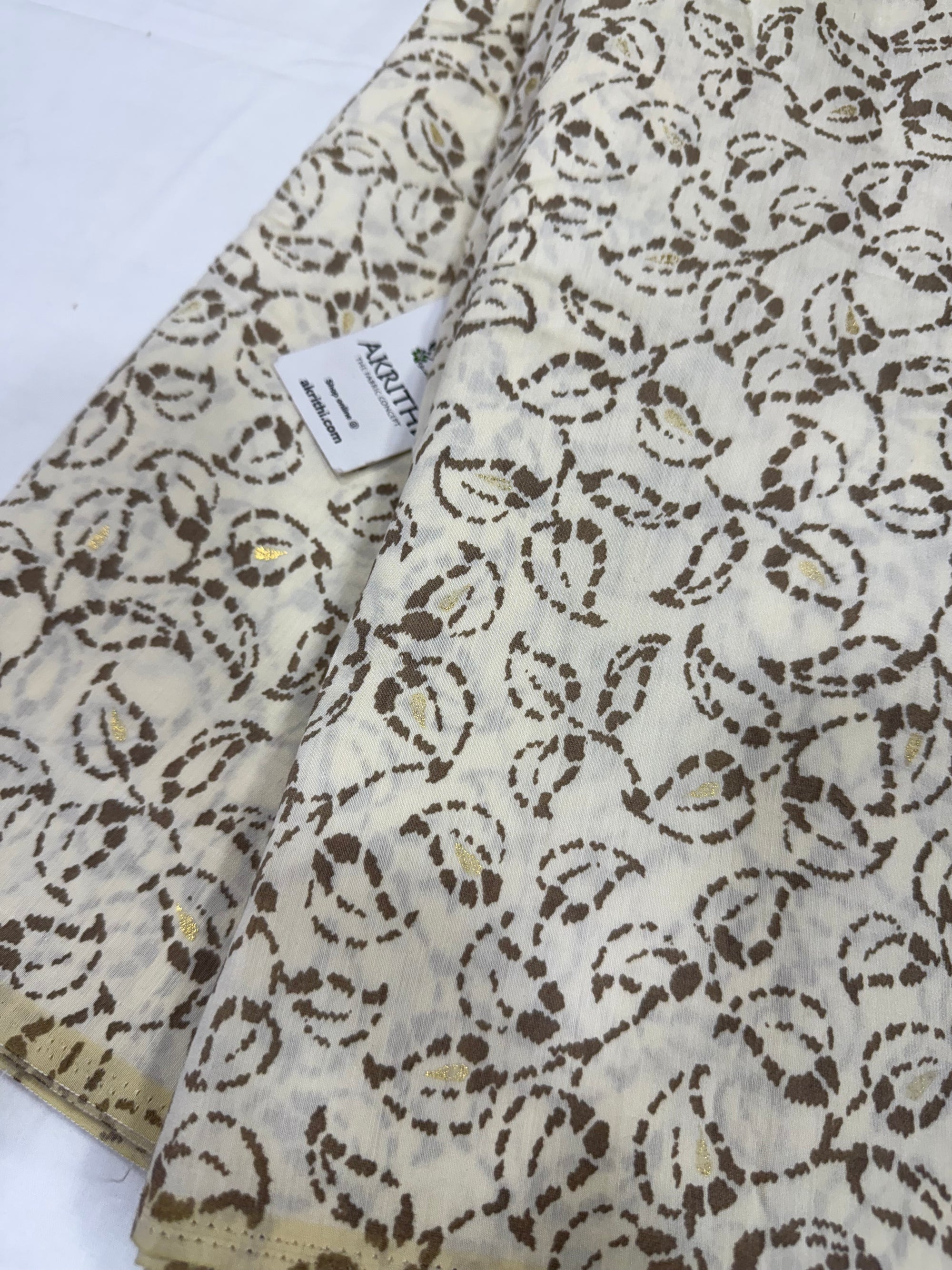 Printed viscose silk fabric