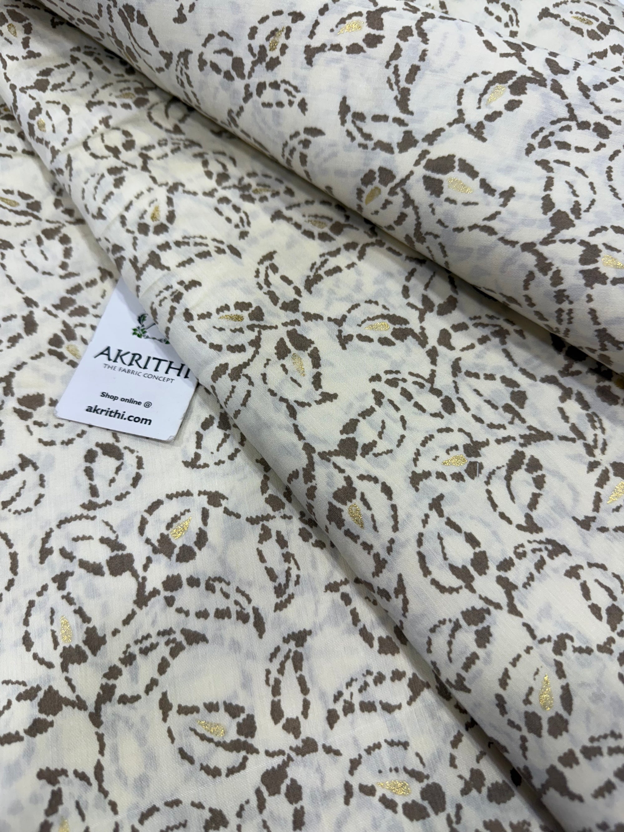 Printed viscose silk fabric