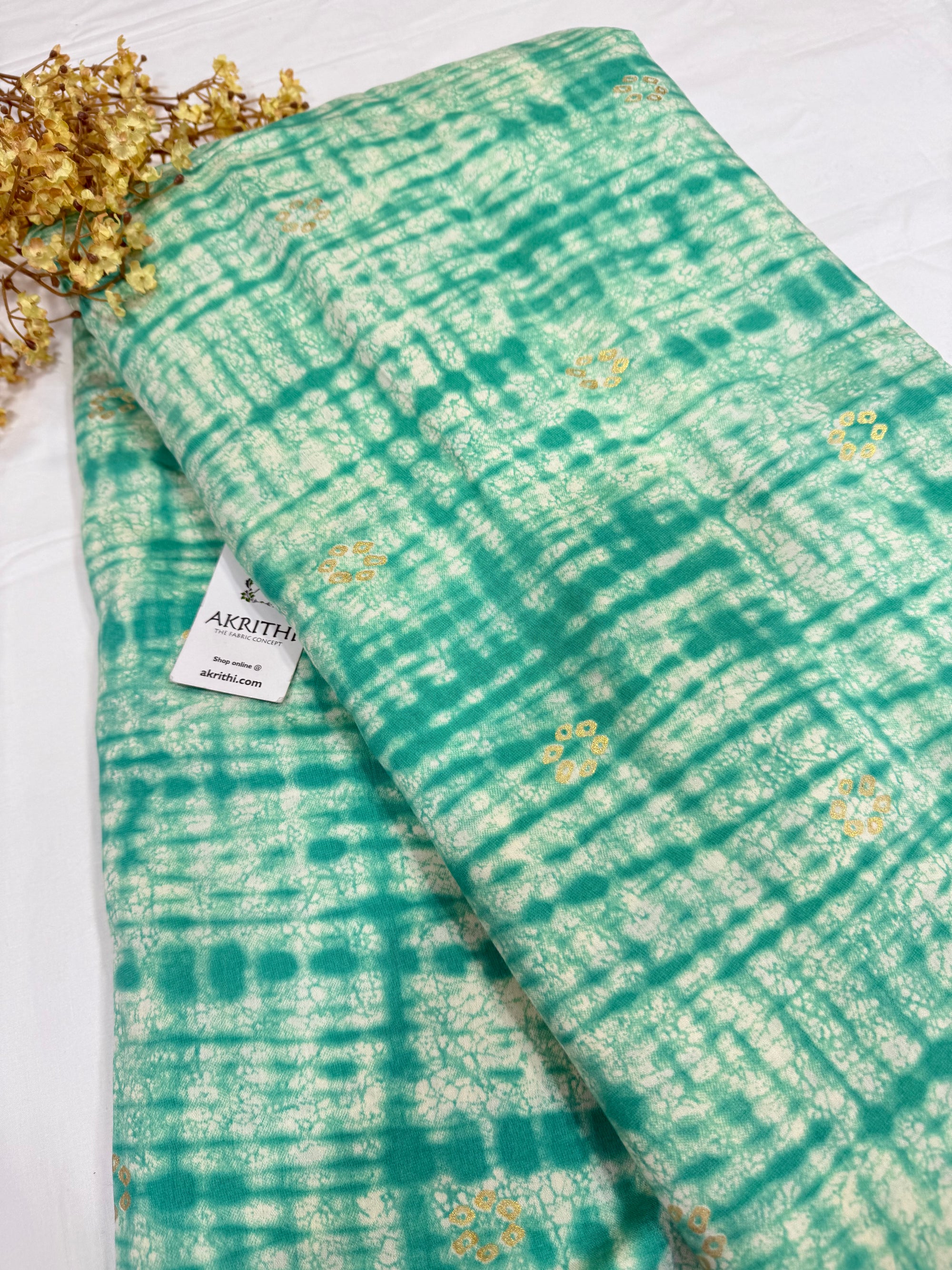 Printed viscose silk fabric