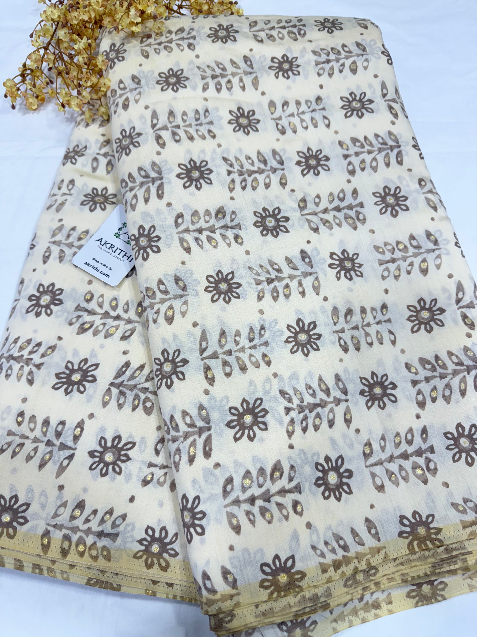 Printed viscose silk fabric