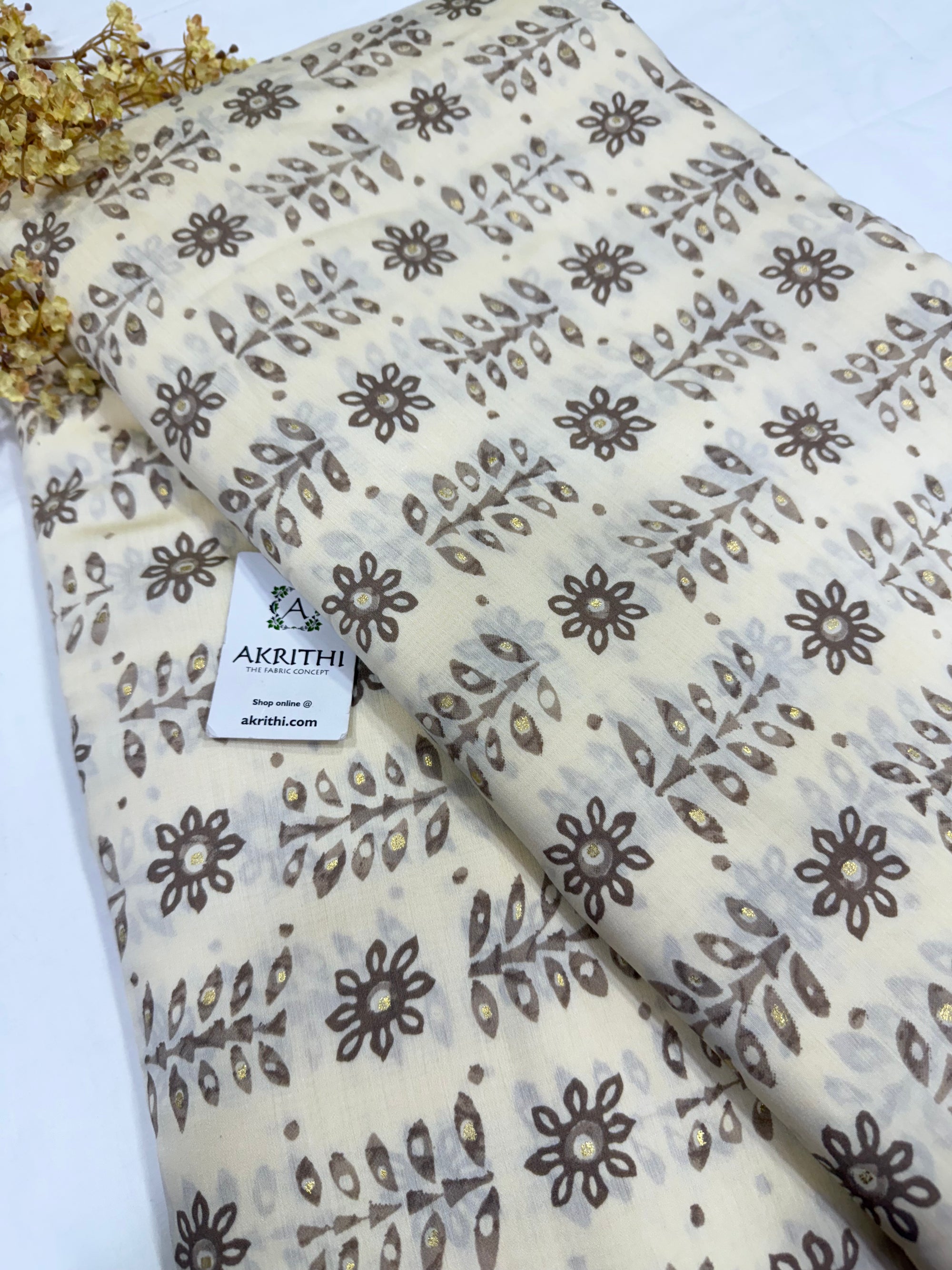 Printed viscose silk fabric