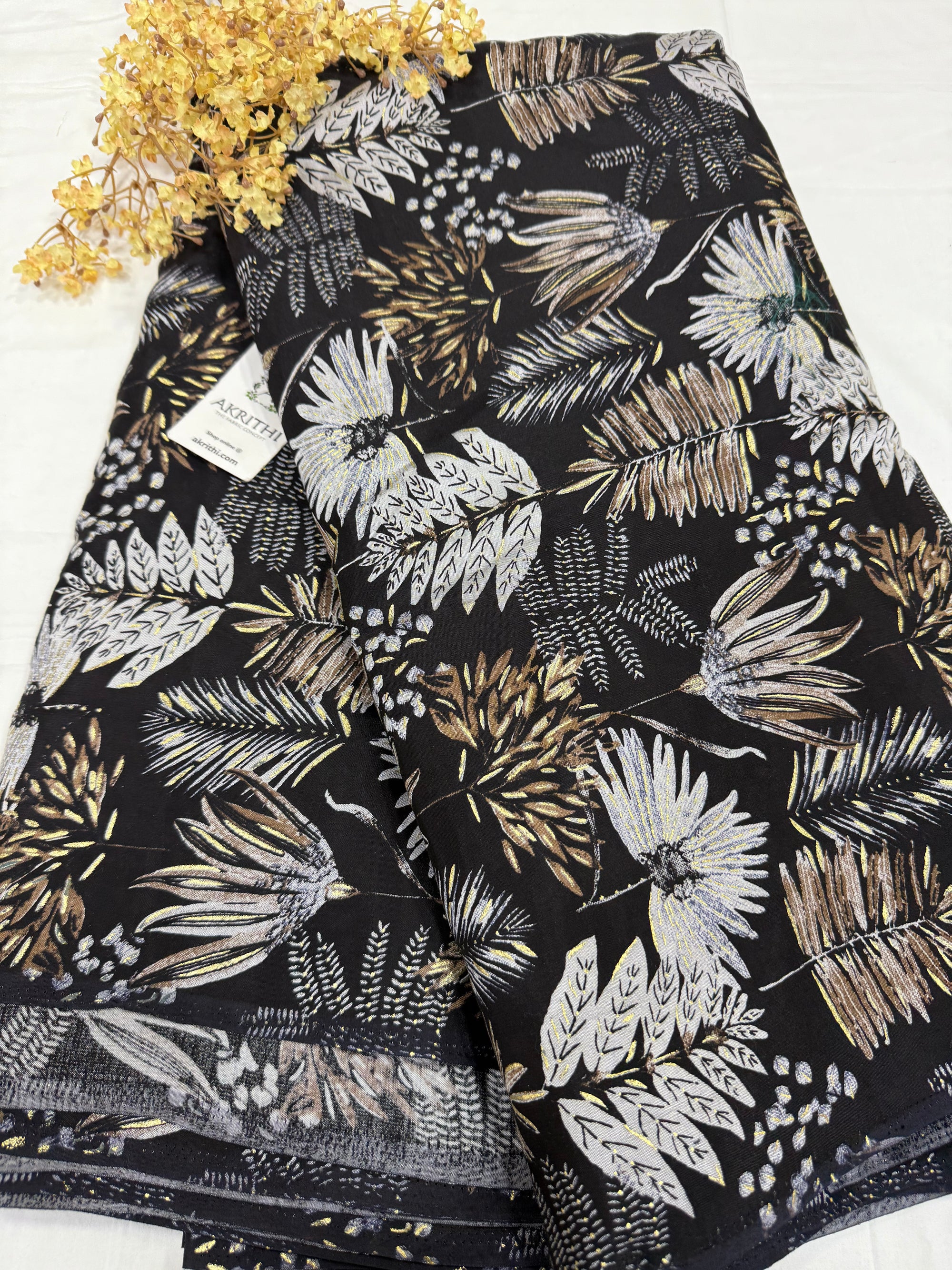 Printed viscose silk fabric