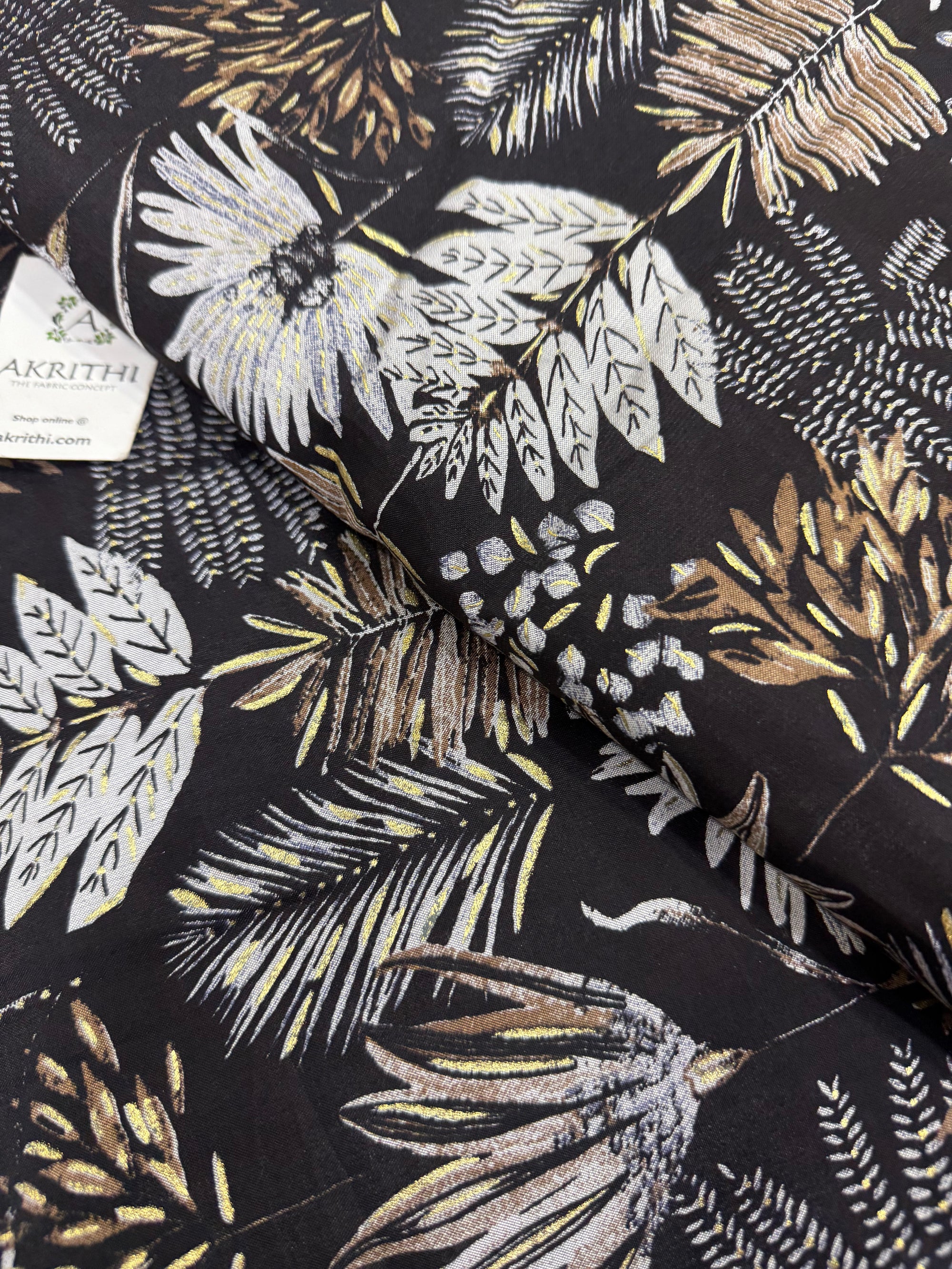Printed viscose silk fabric