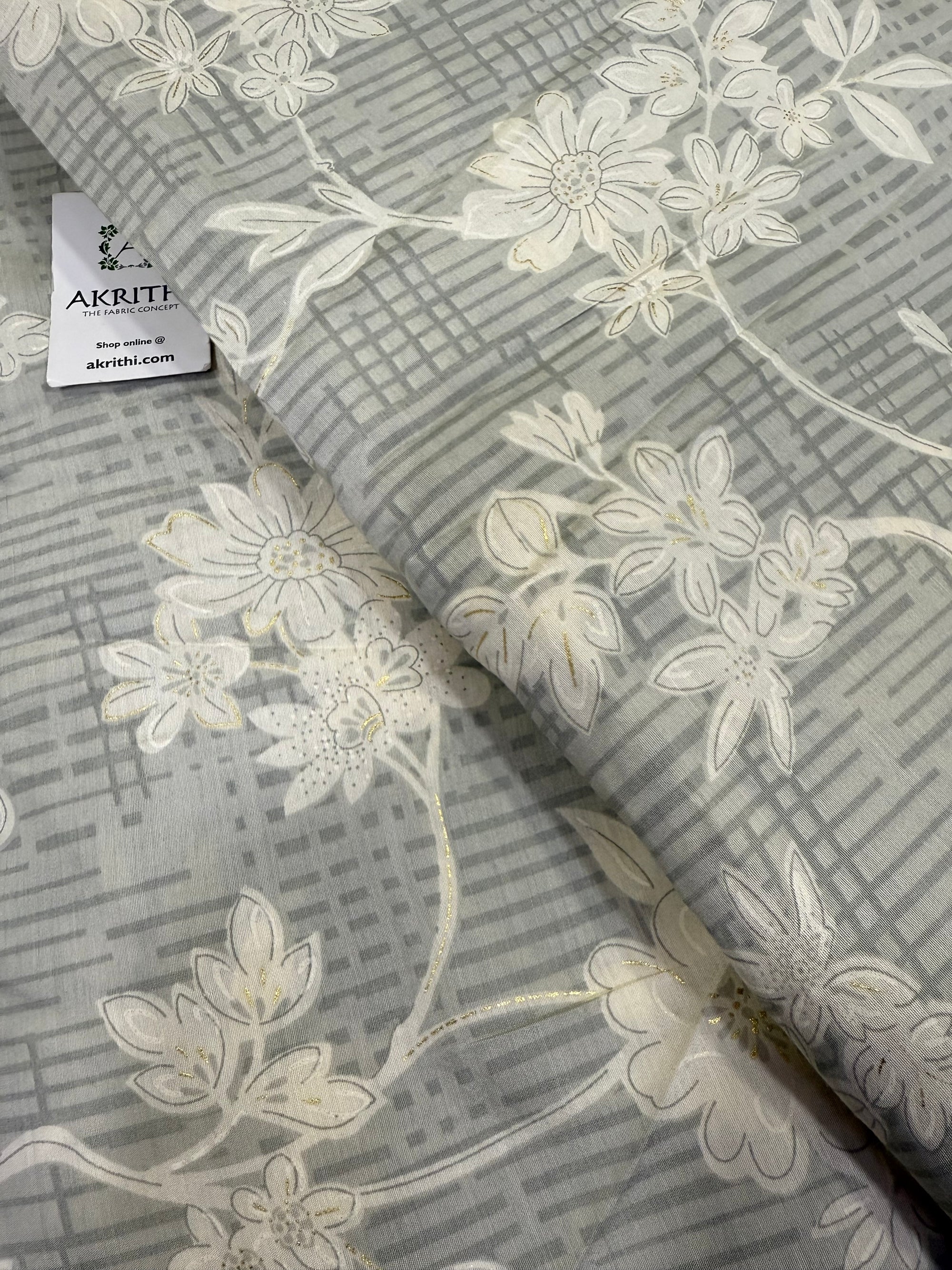 Printed viscose silk fabric