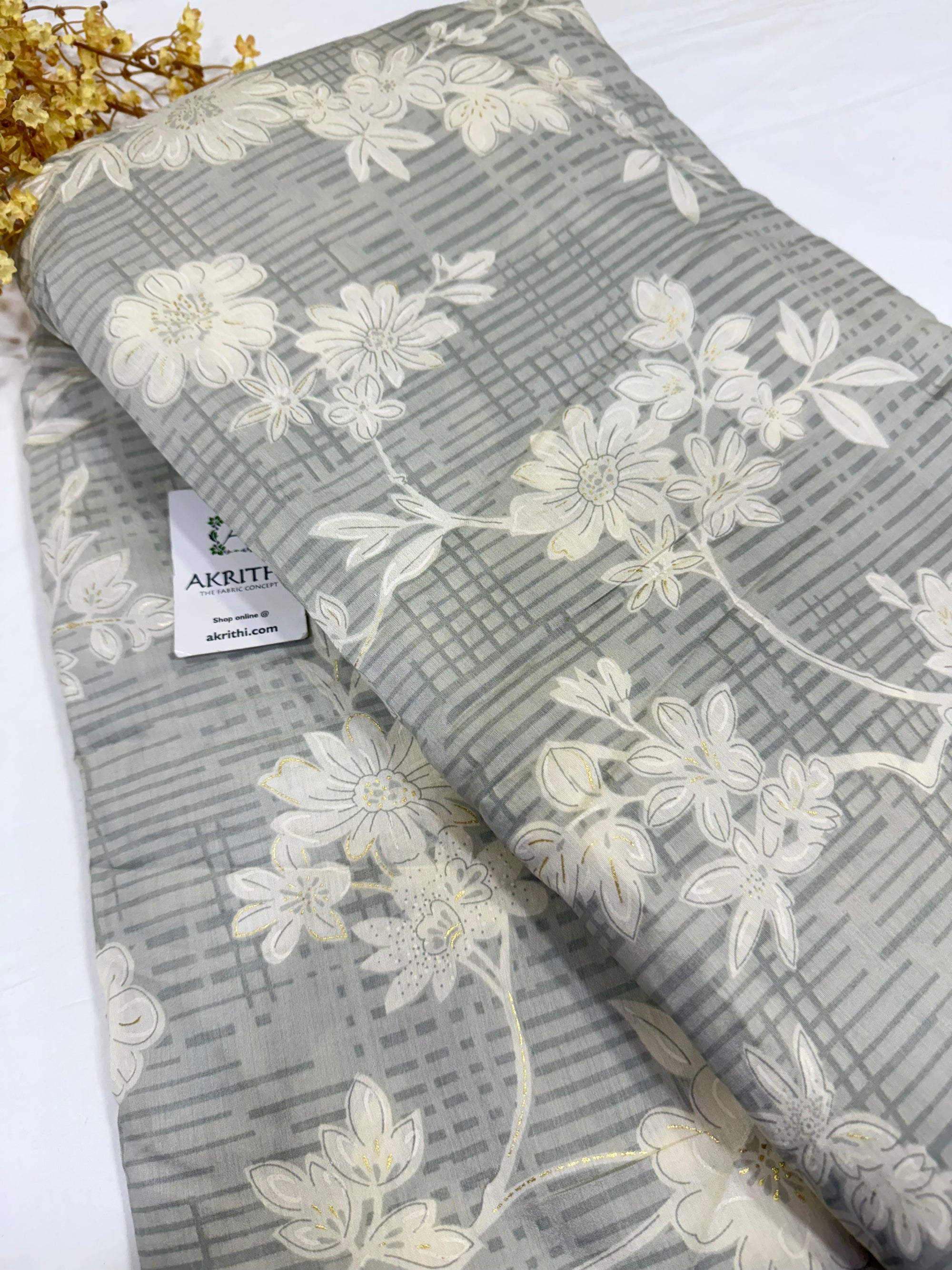Printed viscose silk fabric