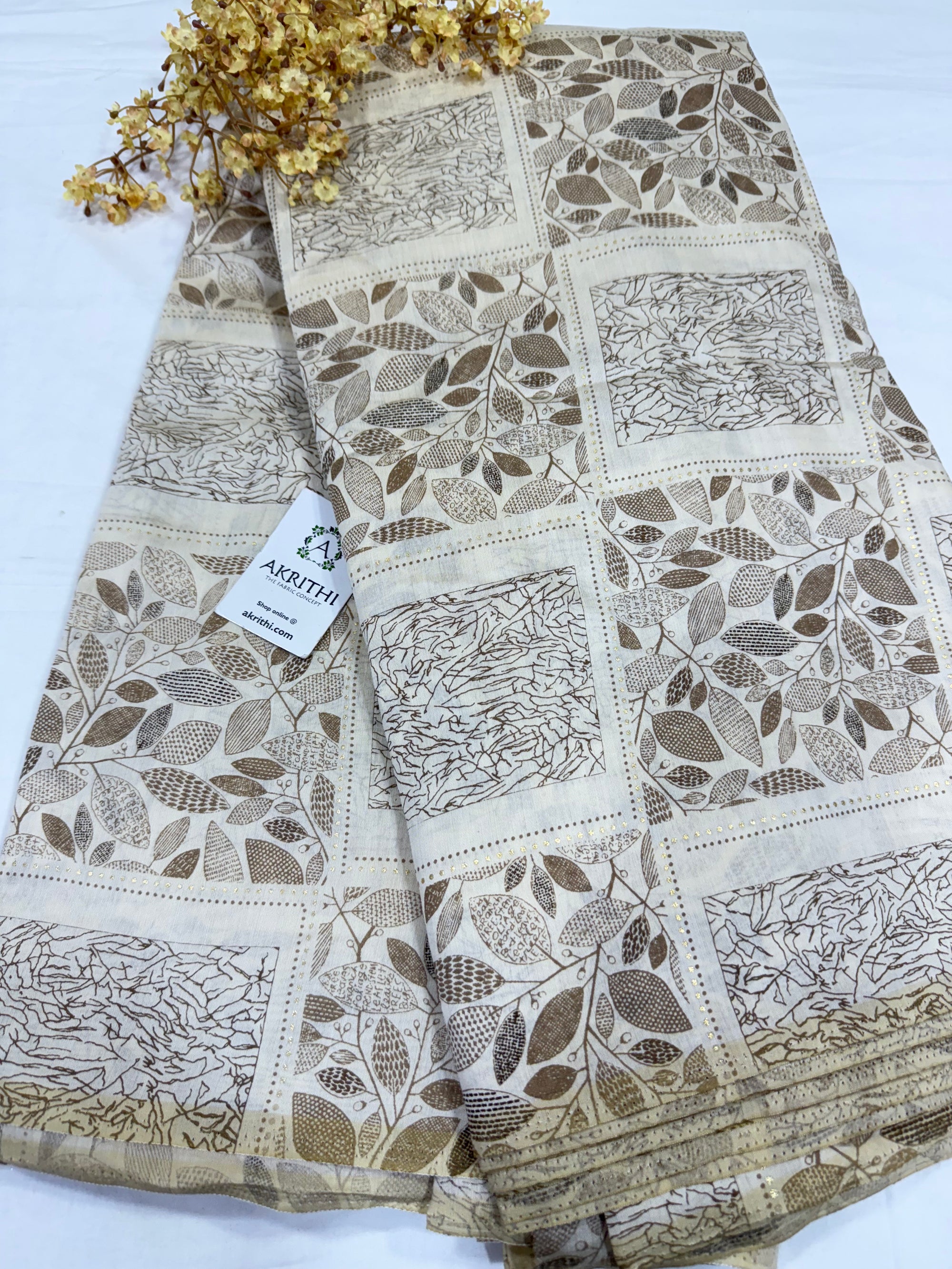 Printed viscose silk fabric