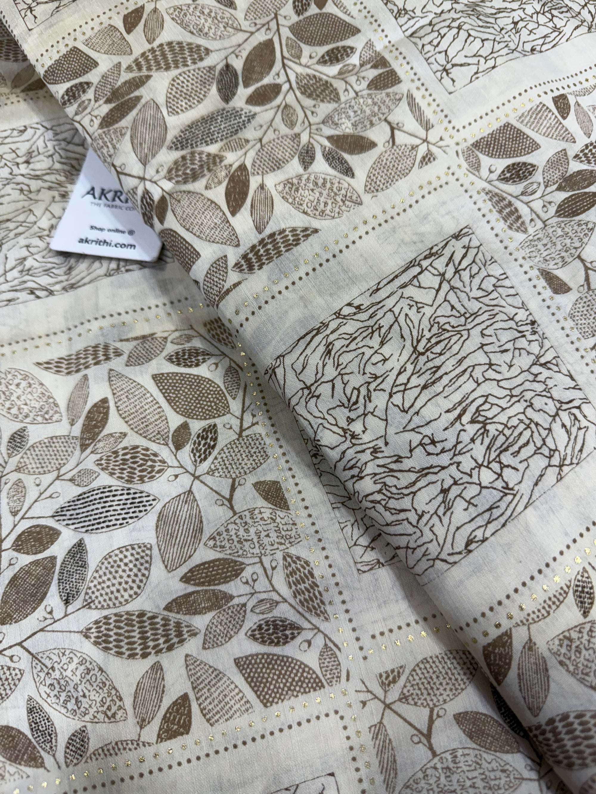 Printed viscose silk fabric