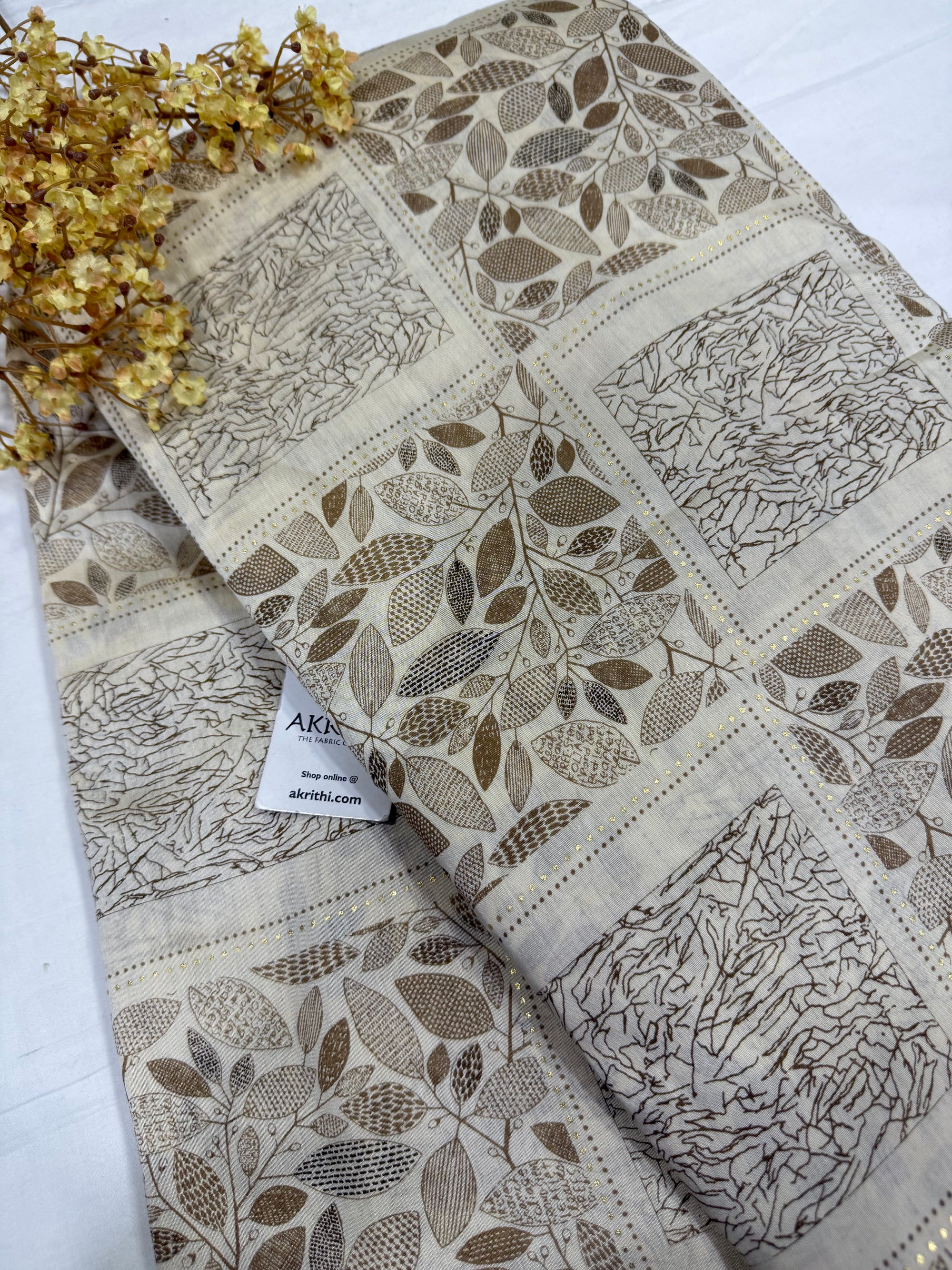 Printed viscose silk fabric