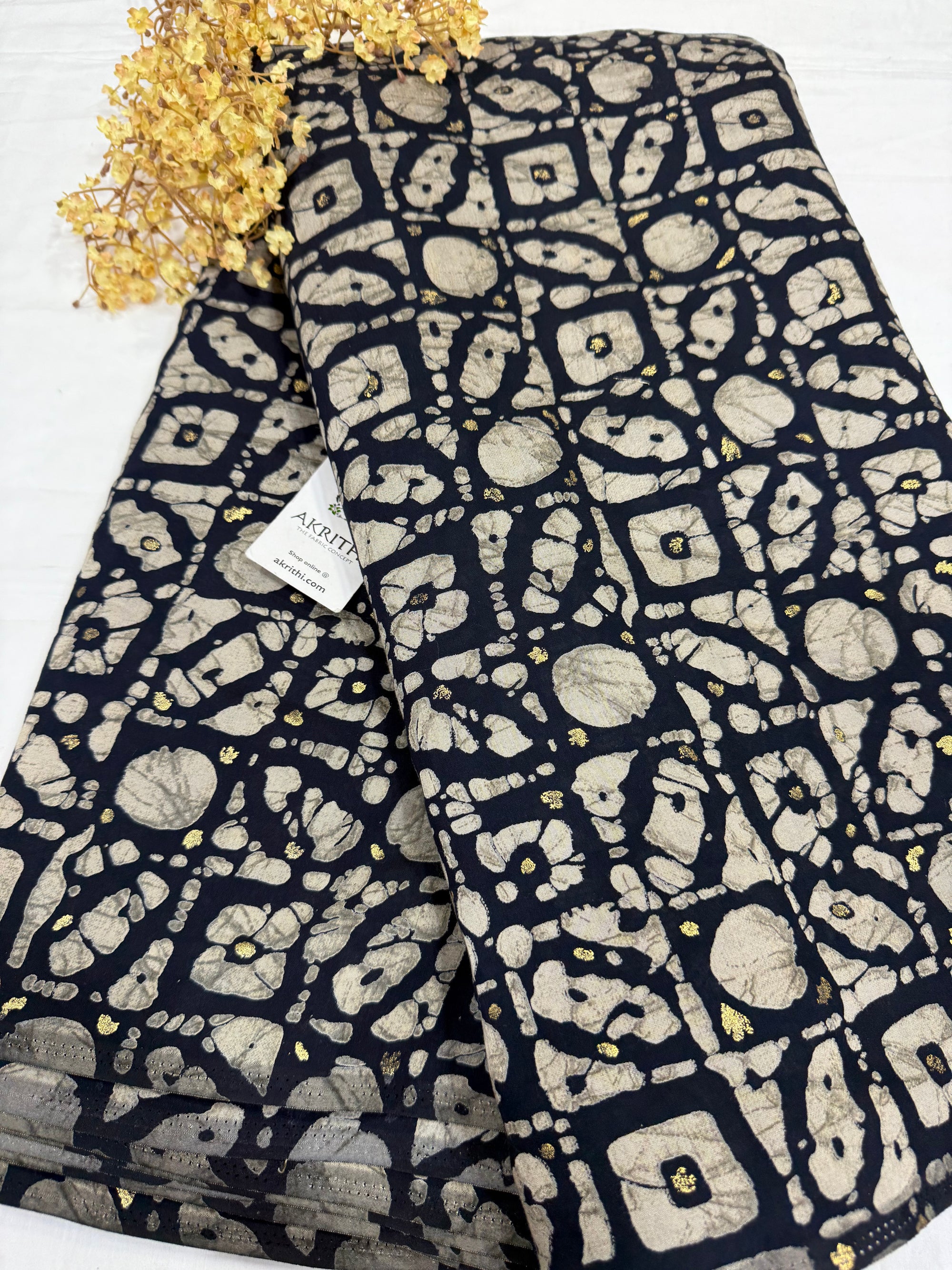 Printed viscose silk fabric