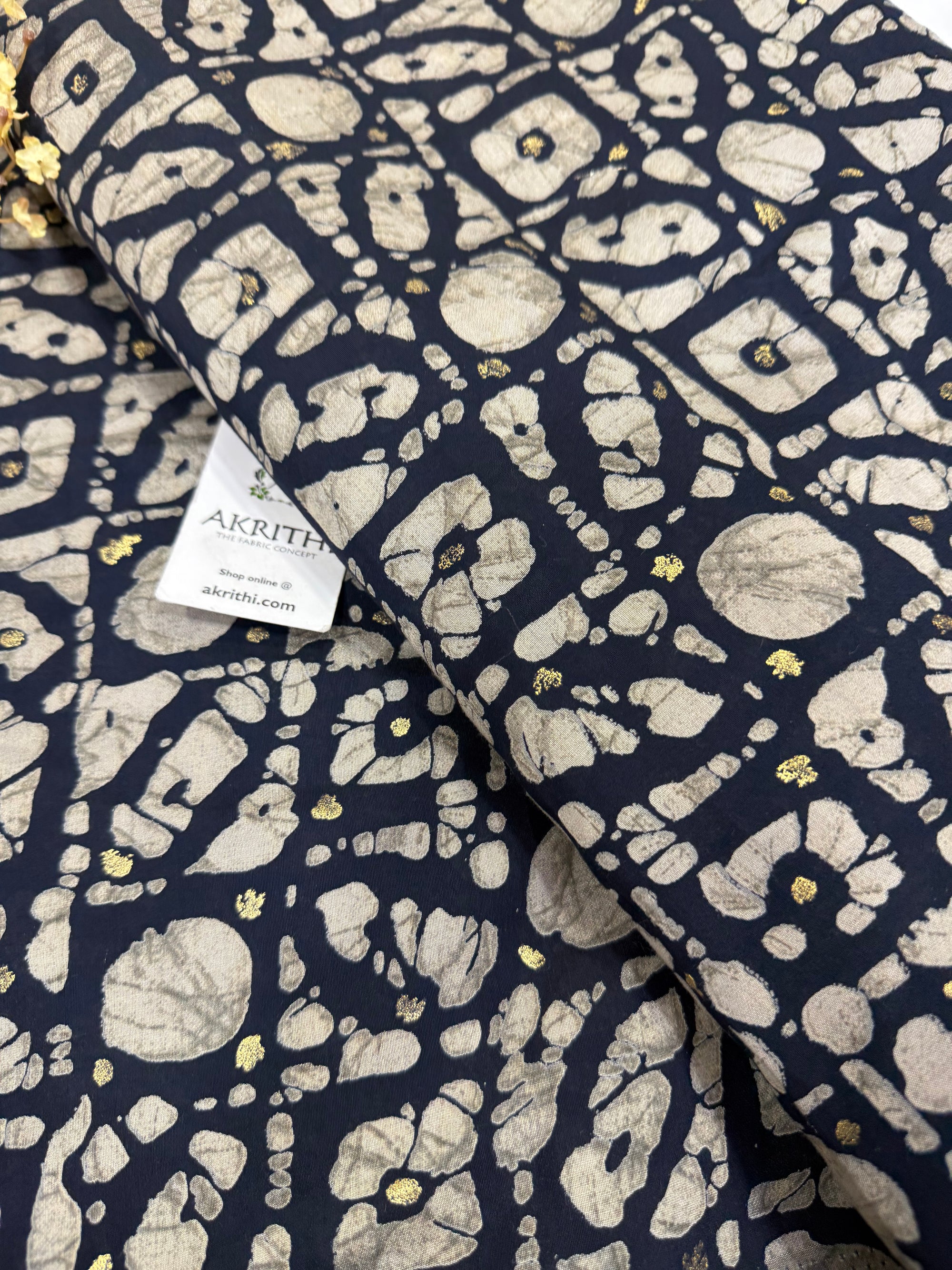 Printed viscose silk fabric
